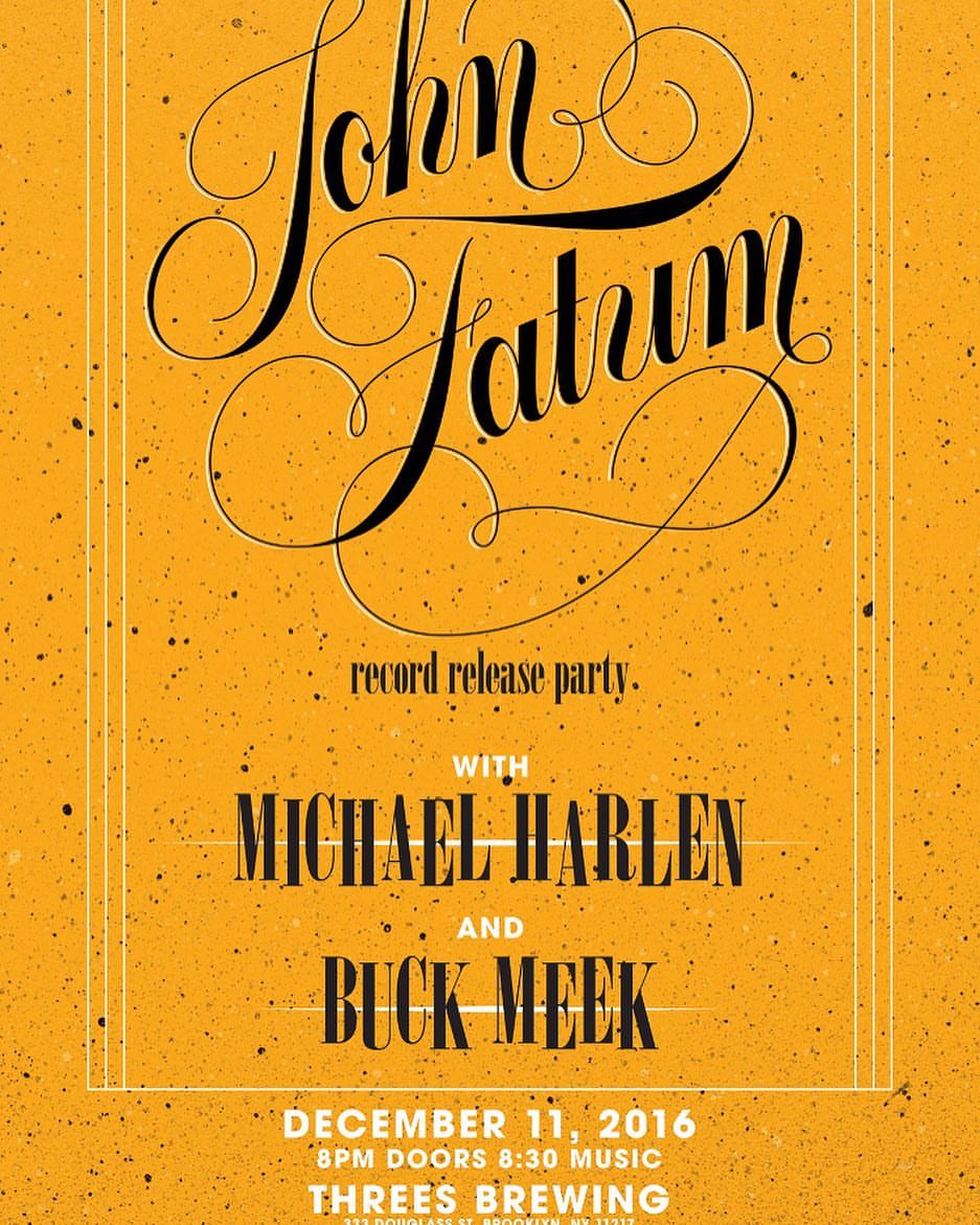 album release show on December 11th at Threes Brewing in Brooklyn