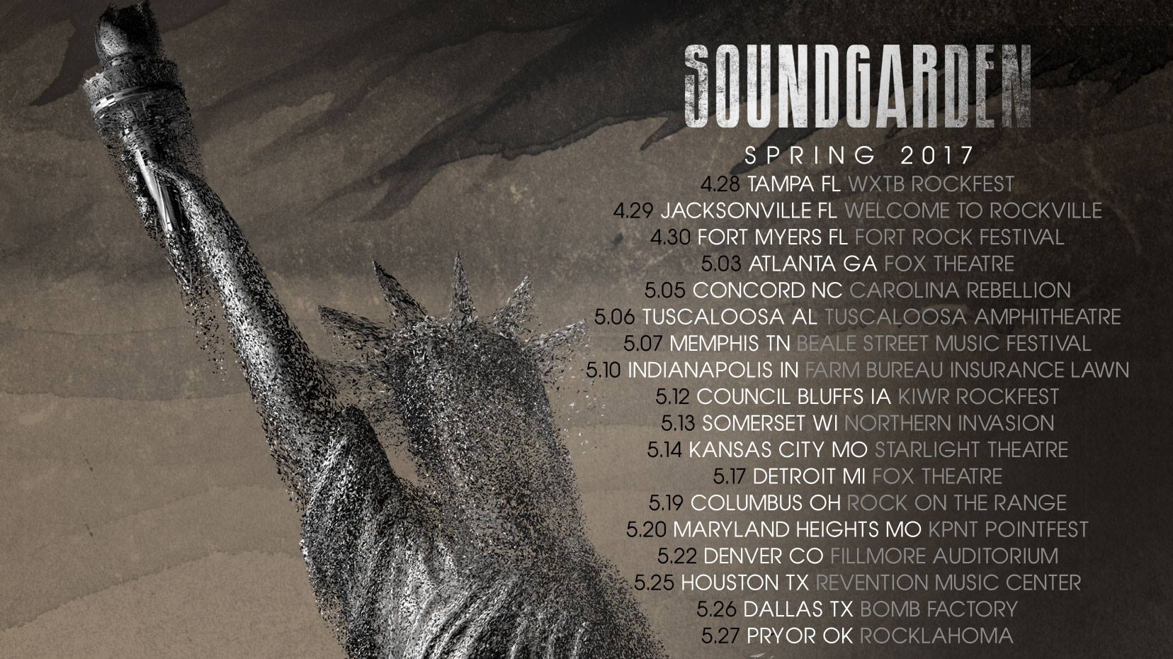 SOUNDGARDEN ANNOUNCE NORTH AMERICAN TOUR