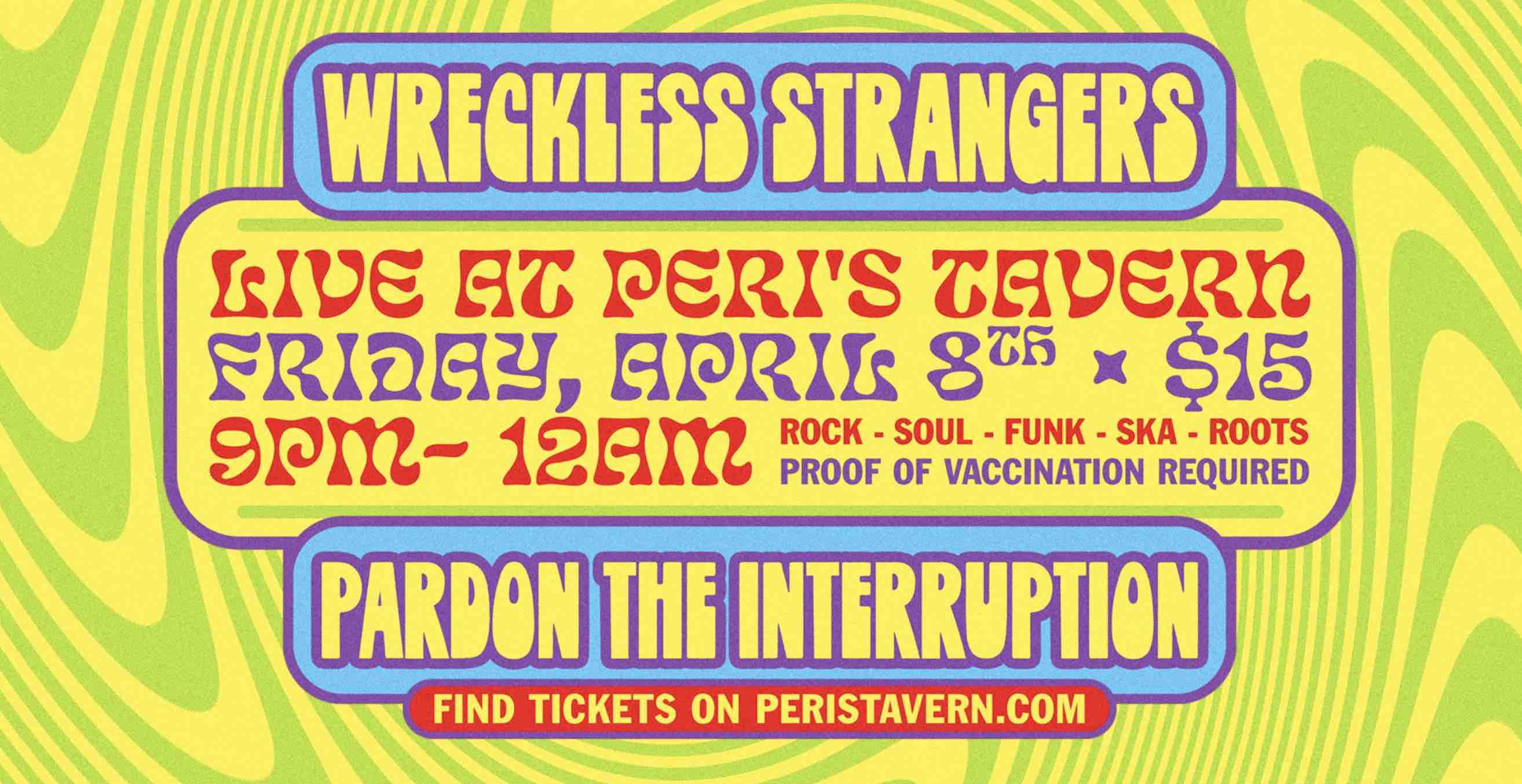 The Wreckless Strangers to Play Newly Re-opened Peri’s in Marin County