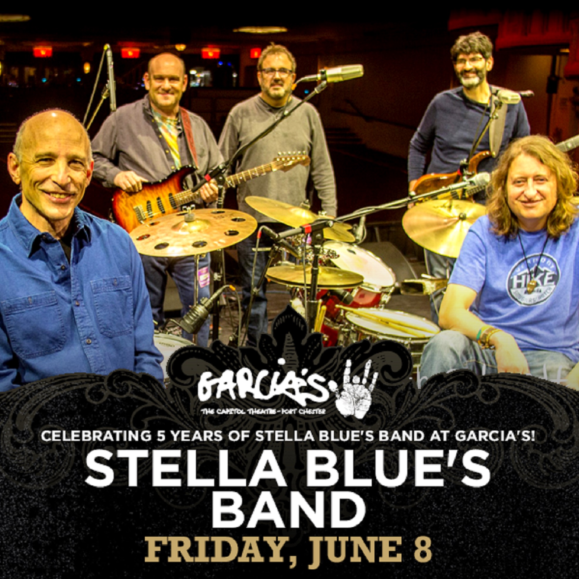 STELLA BLUE’S BAND CELEBRATES FIFTH  ANNIVERSARY AT GARCIA’S