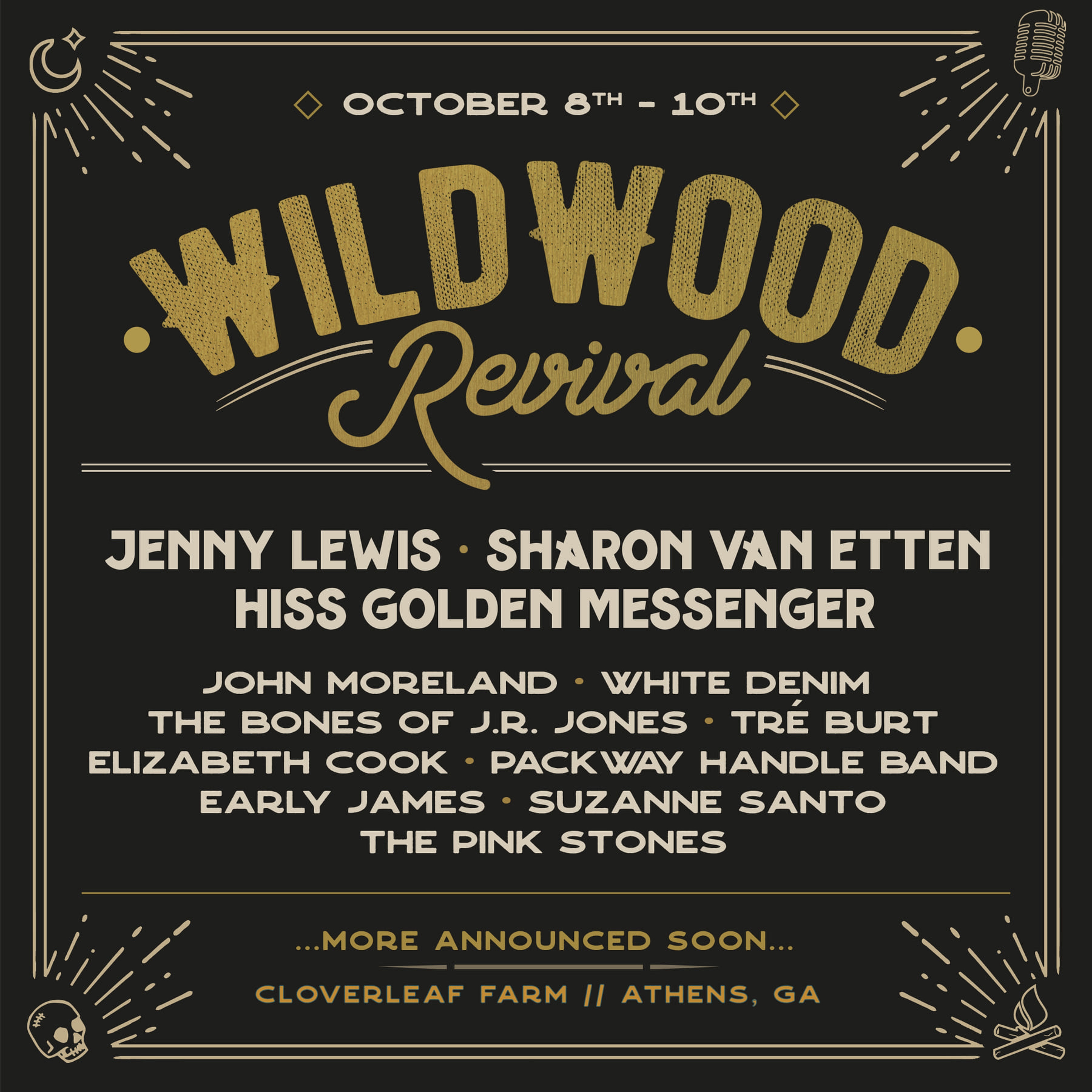 WILDWOOD REVIVAL RETURNS TO THE FARM WITH AN AMAZING FIRST ROUND LINEUP, OCTOBER 8 - 10, 2021