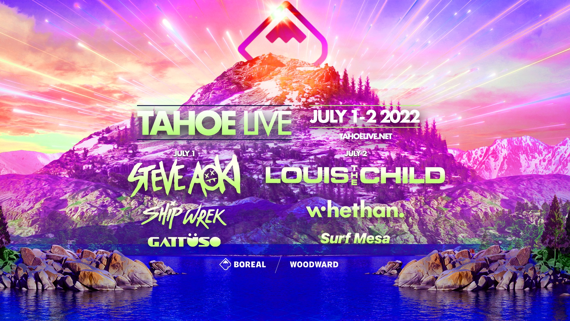 STEVE AOKI AND LOUIS THE CHILD TO HEADLINE 'TAHOE LIVE' INDEPENDENCE DAY WEEKEND CONCERT, JULY 01 & 02, 2022