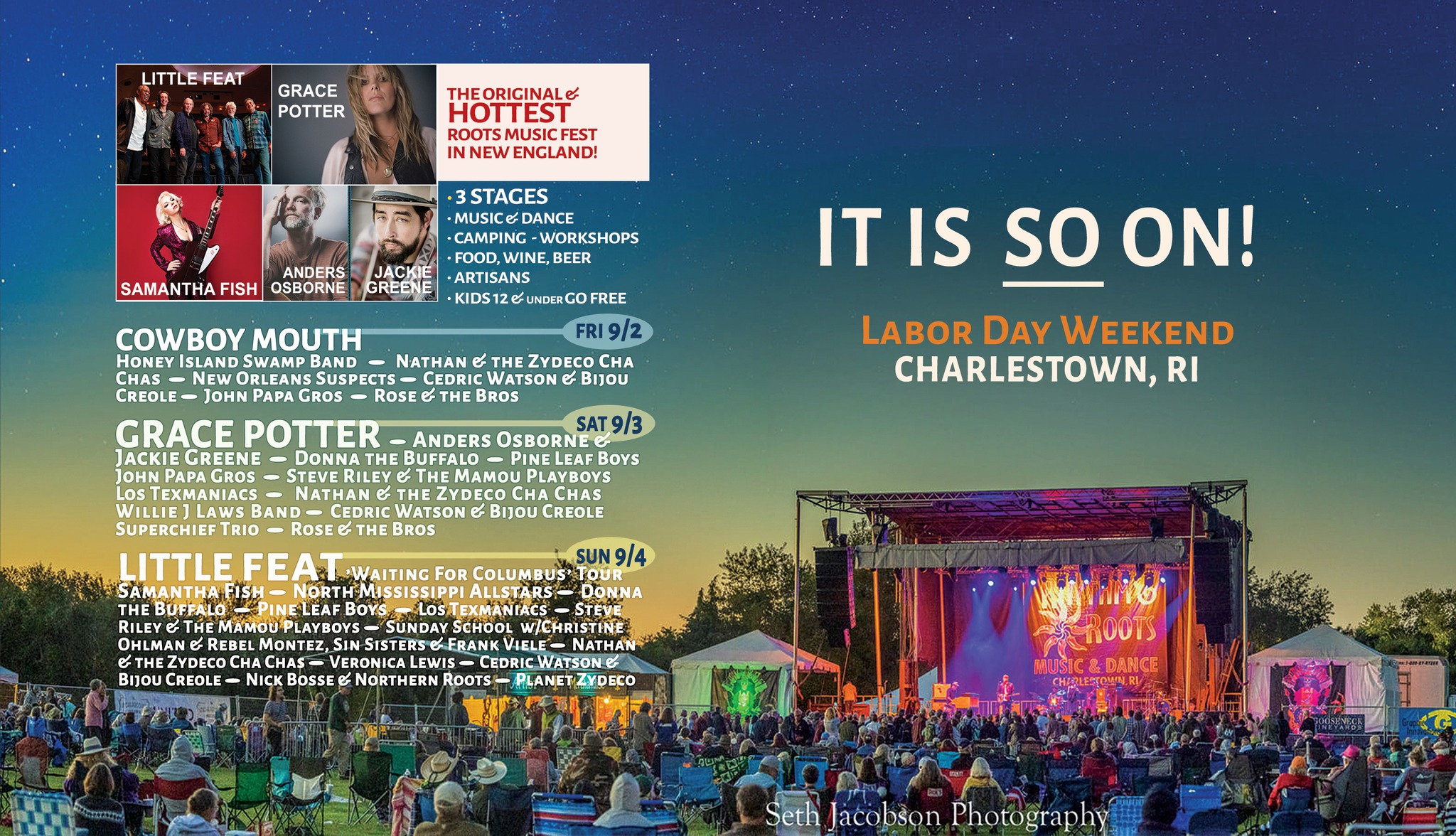 Rhythm & Roots Festival (Charlestown, RI) IS HAPPENING Labor Day Weekend