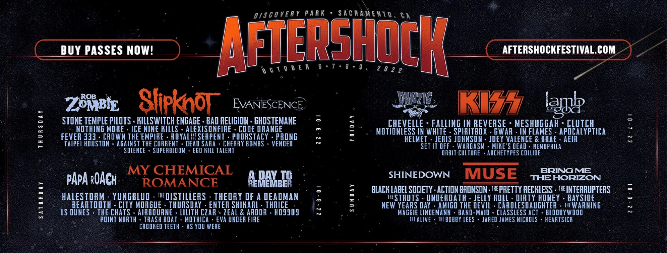 Aftershock Set Times & Onsite Experiences Announced Grateful Web