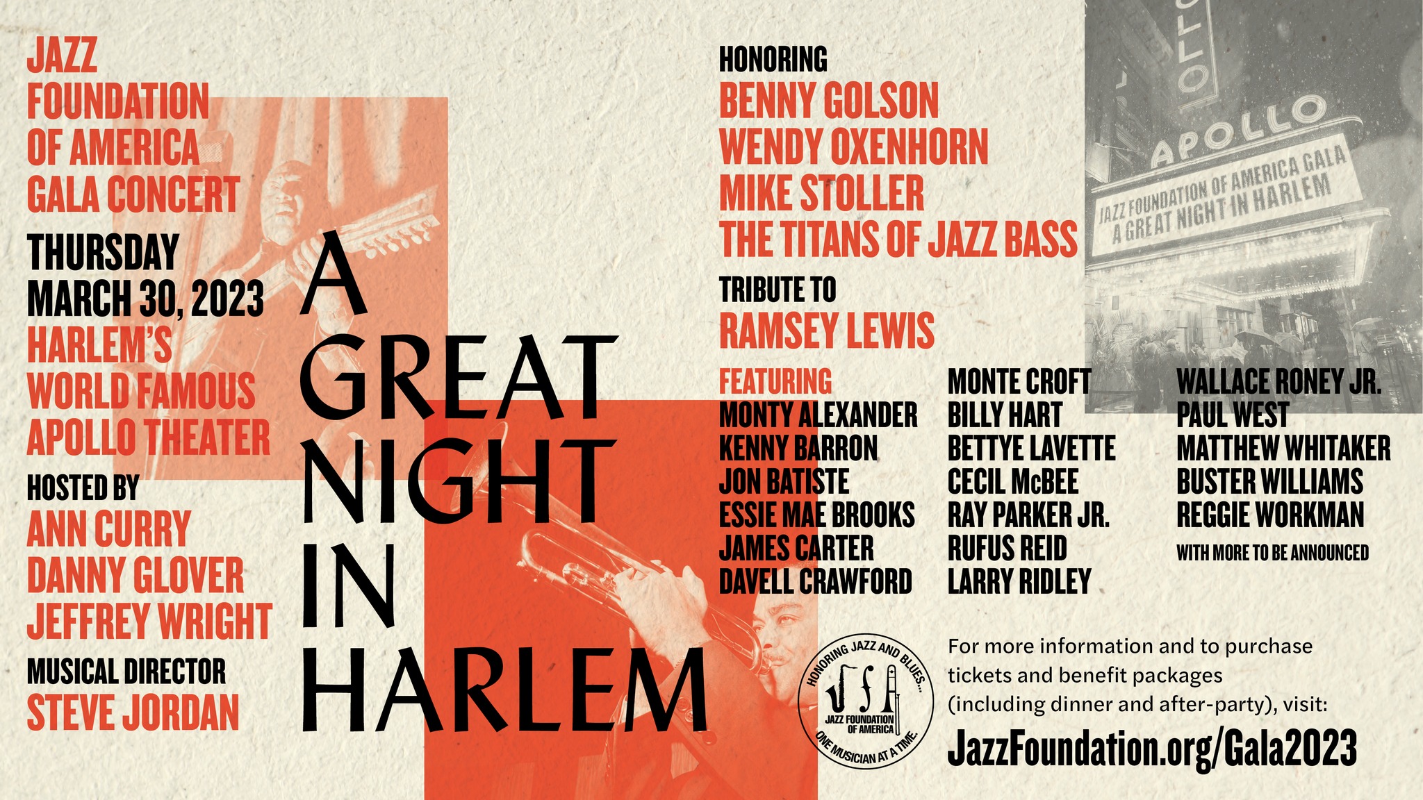 ‘A GREAT NIGHT IN HARLEM’ RETURNS THURSDAY, MARCH 30TH AT THE APOLLO THEATER