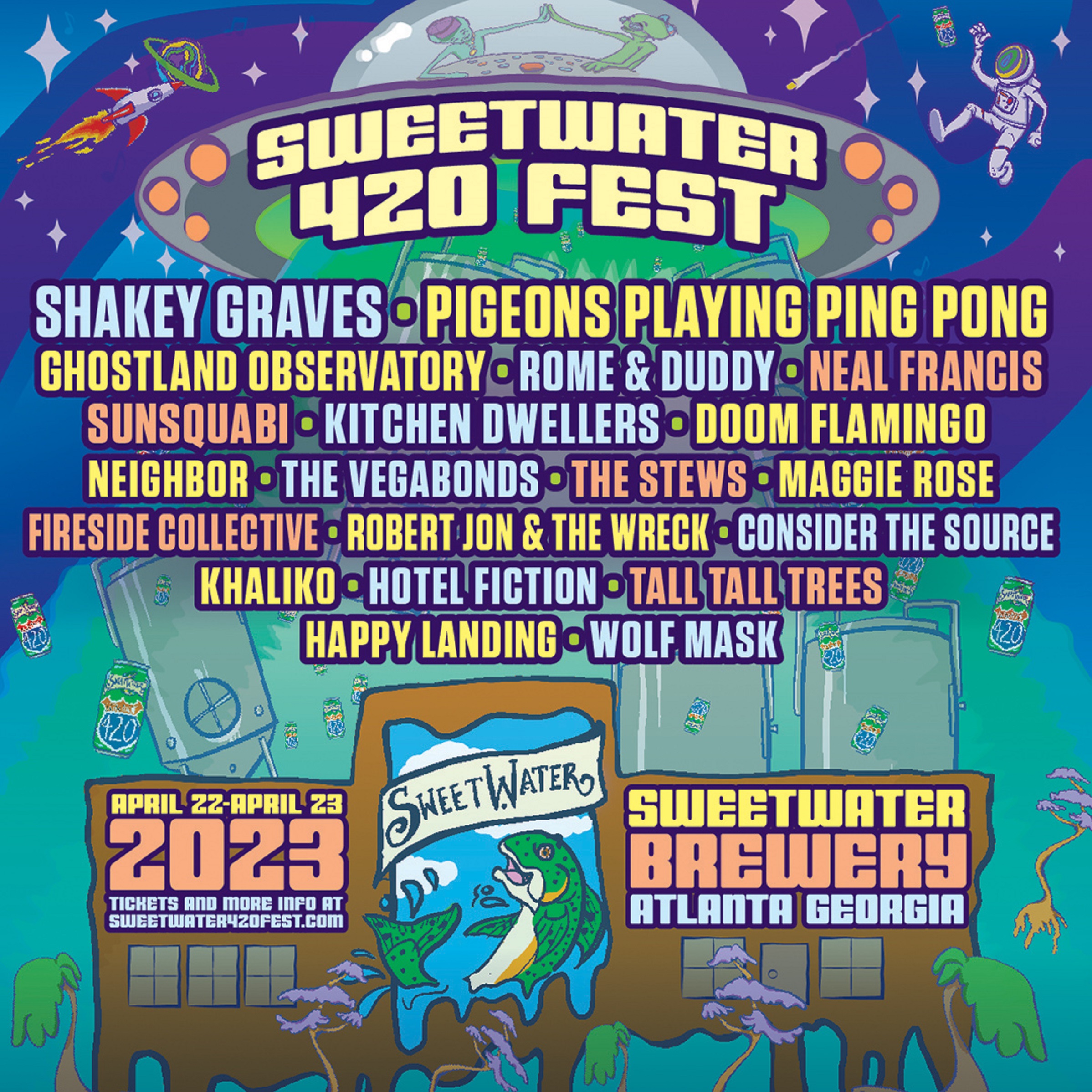 SWEETWATER ANNOUNCES 420 FEST 2023 LINEUP AND VENUE