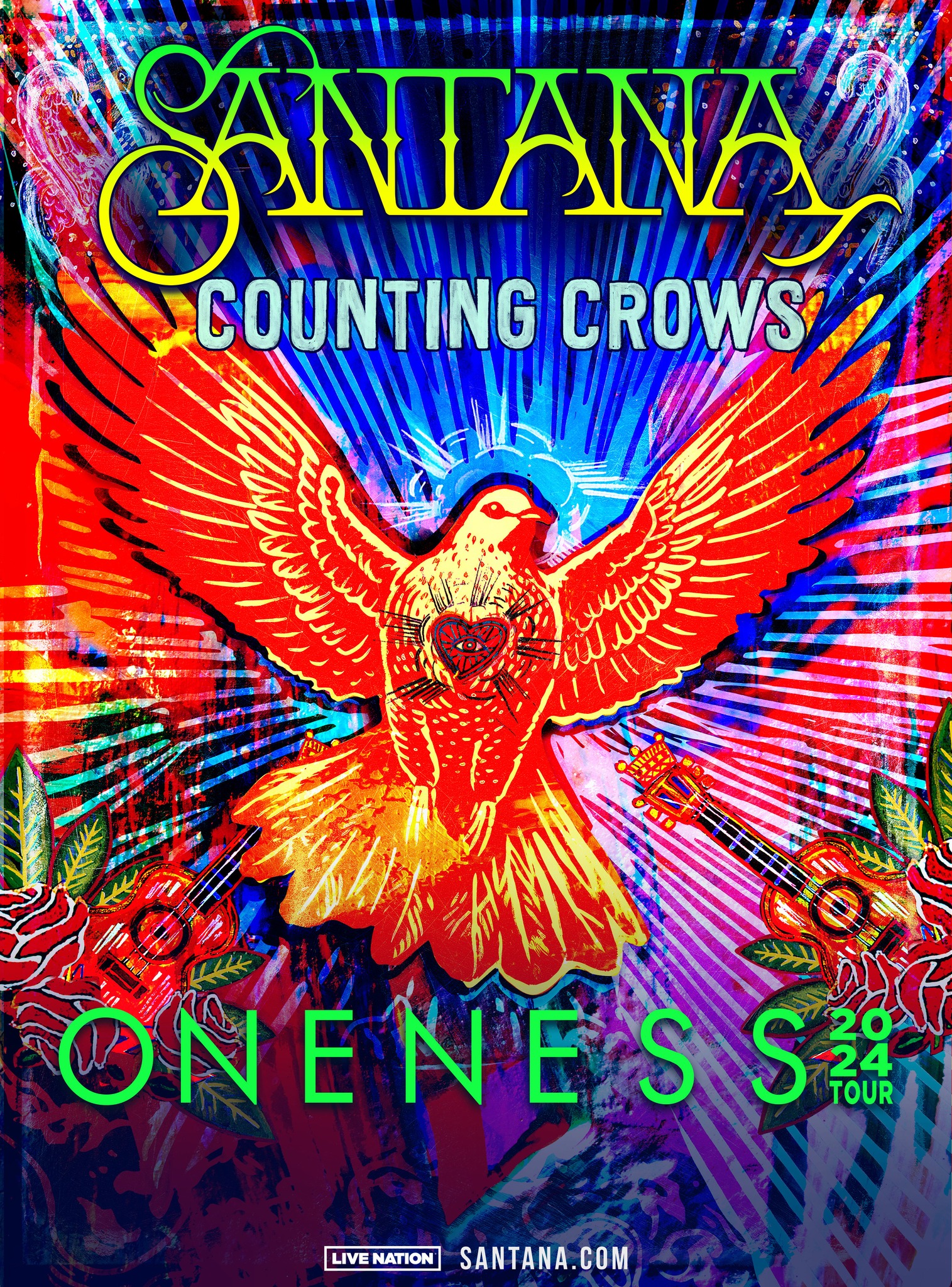 Carlos Santana and Counting Crows Announce the Oneness Tour Across North America This Summer