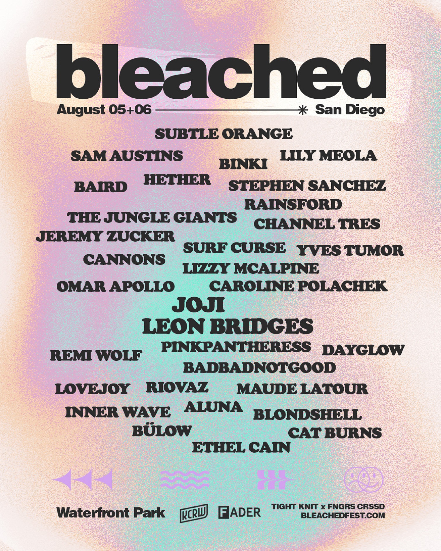 Bleached Debut Festival Announces Phase Two Lineup