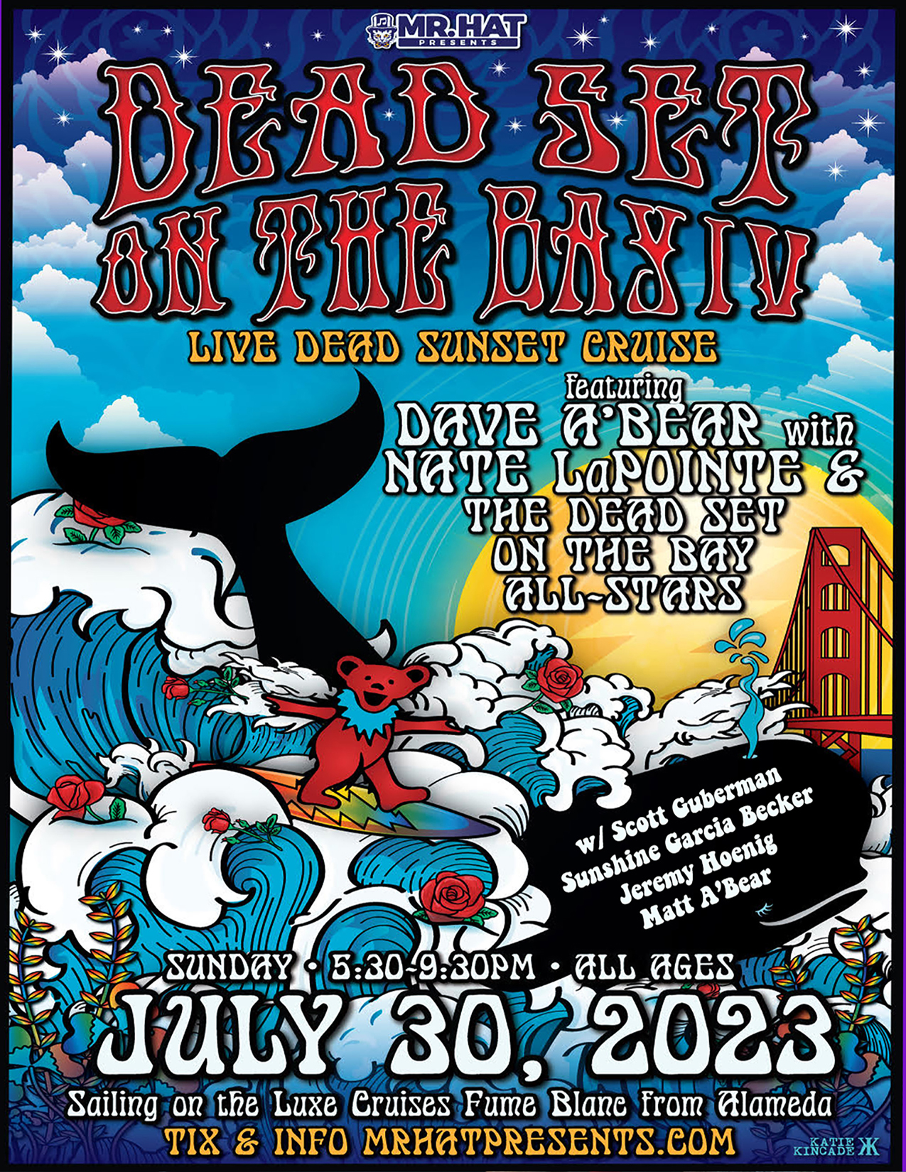 DEAD SET ON THE BAY IS BACK- THE ULTIMATE LIVE DEAD SUNSET CRUISE! SAILING SUNDAY JULY 30th from Alameda
