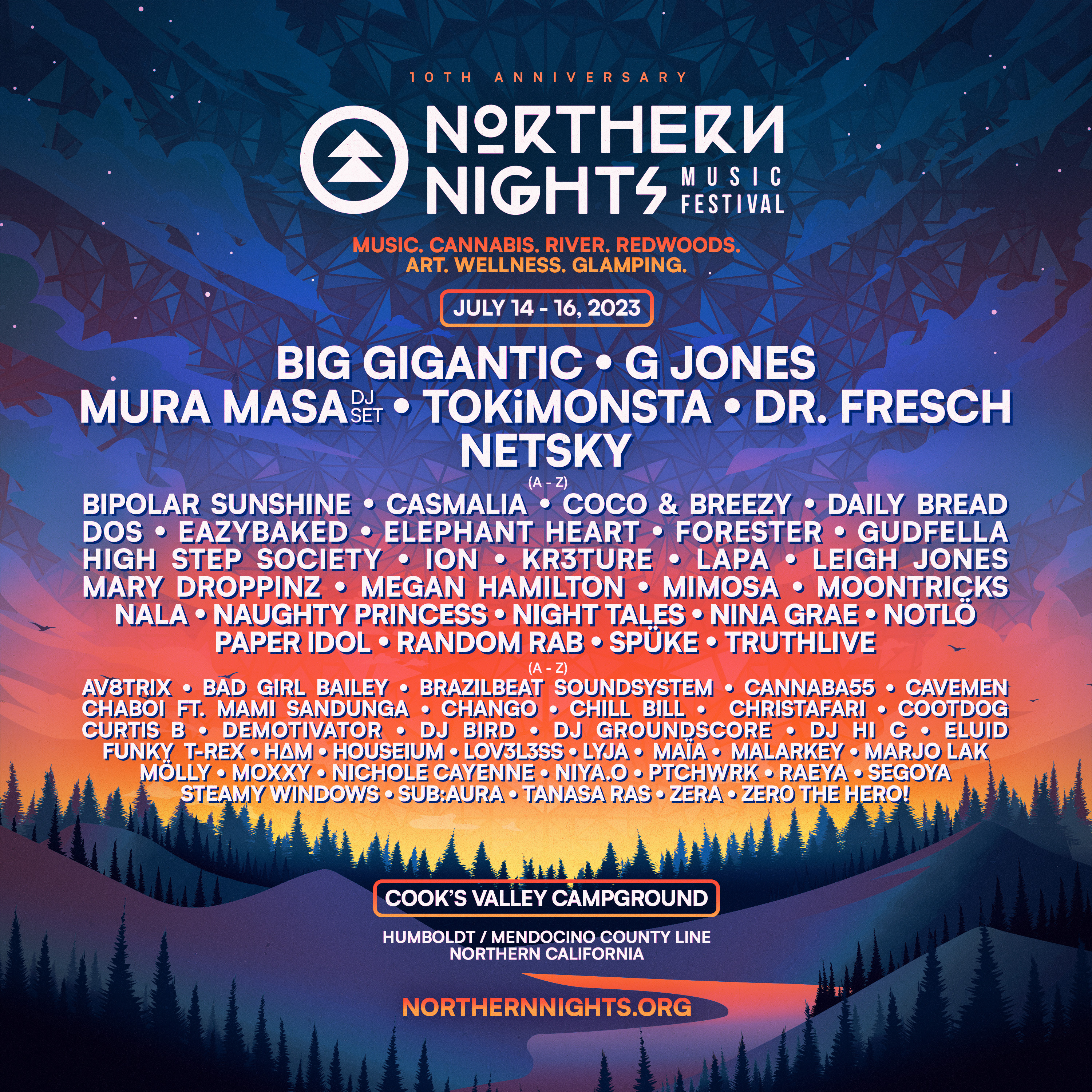 Northern Nights Music Festival Announces Phase Two Music Lineup and Additional Cannabis Details for 10th Anniversary