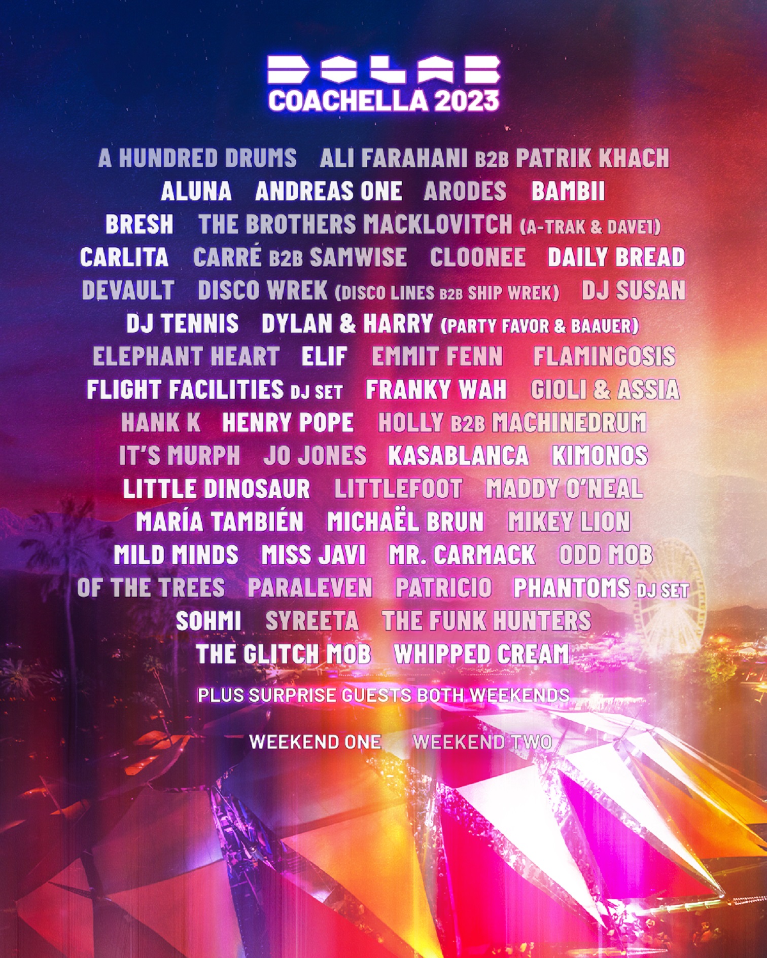 Do LaB Unveils Artist Lineup For 2023 Stage At Coachella Valley Music 