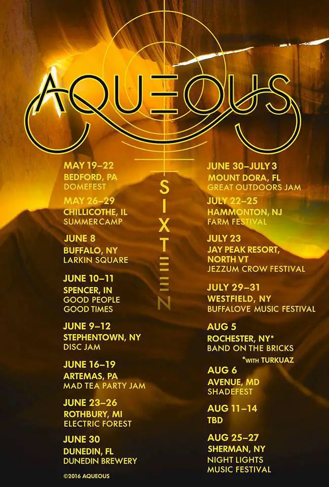 Aqueous Announces Spring/Summer Tour