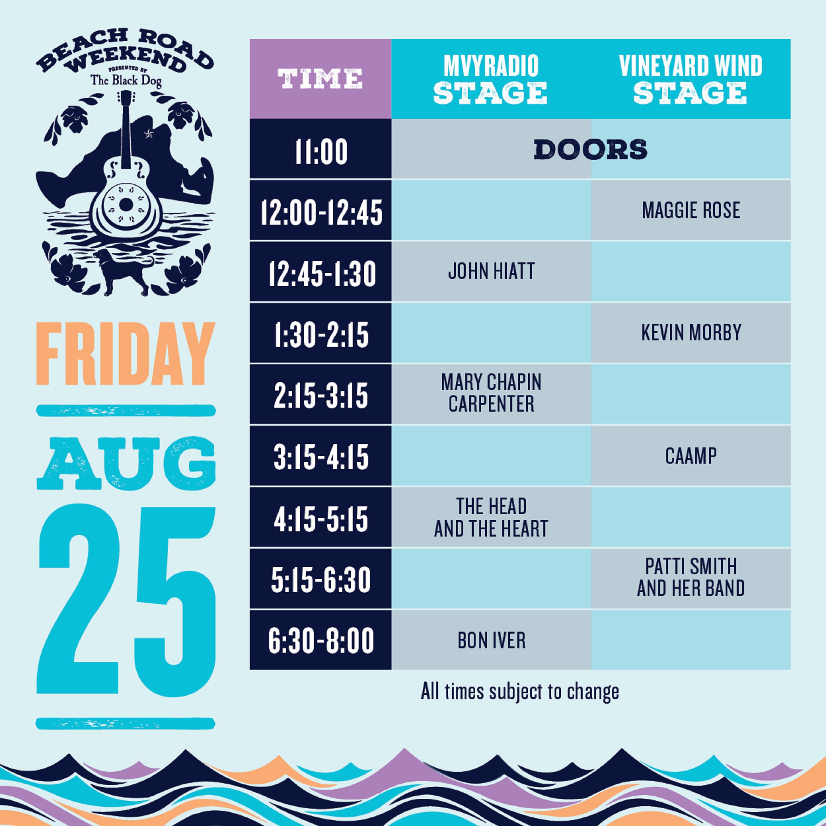 Beach Road Weekend Presented By The Black Dog Announces Daily Schedules