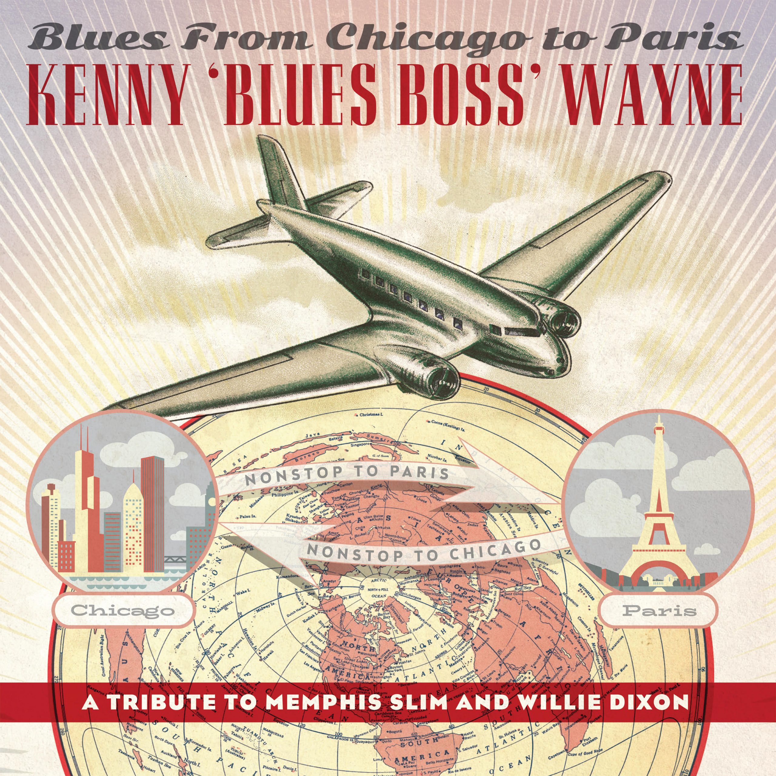 Kenny "Blues Boss" Wayne pays tribute to Memphis Slim & Willie Dixon with his new album, "Blues From Chicago to Paris"