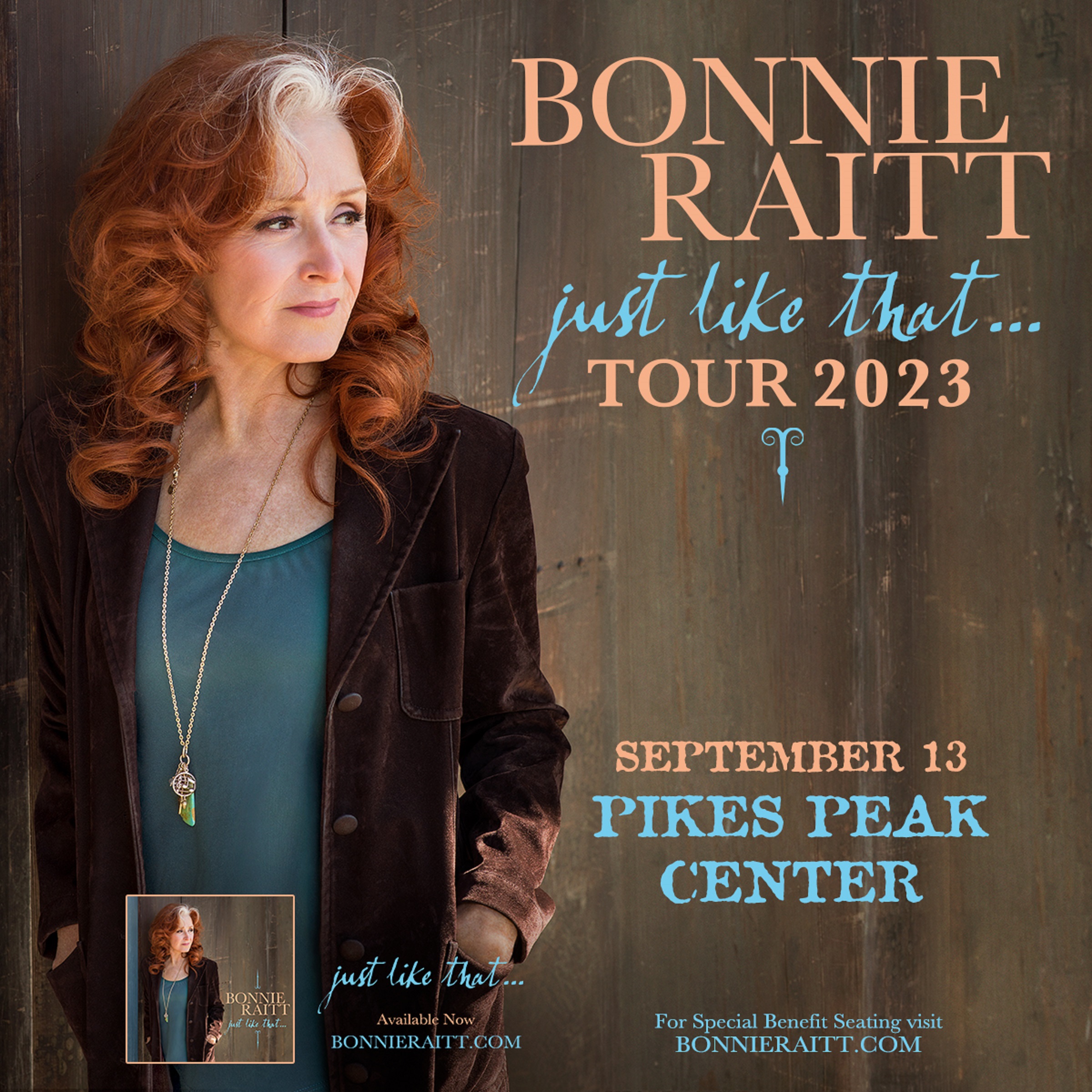 BONNIE RAITT Adds More shows to ‘JUST LIKE THAT…’ TOUR
