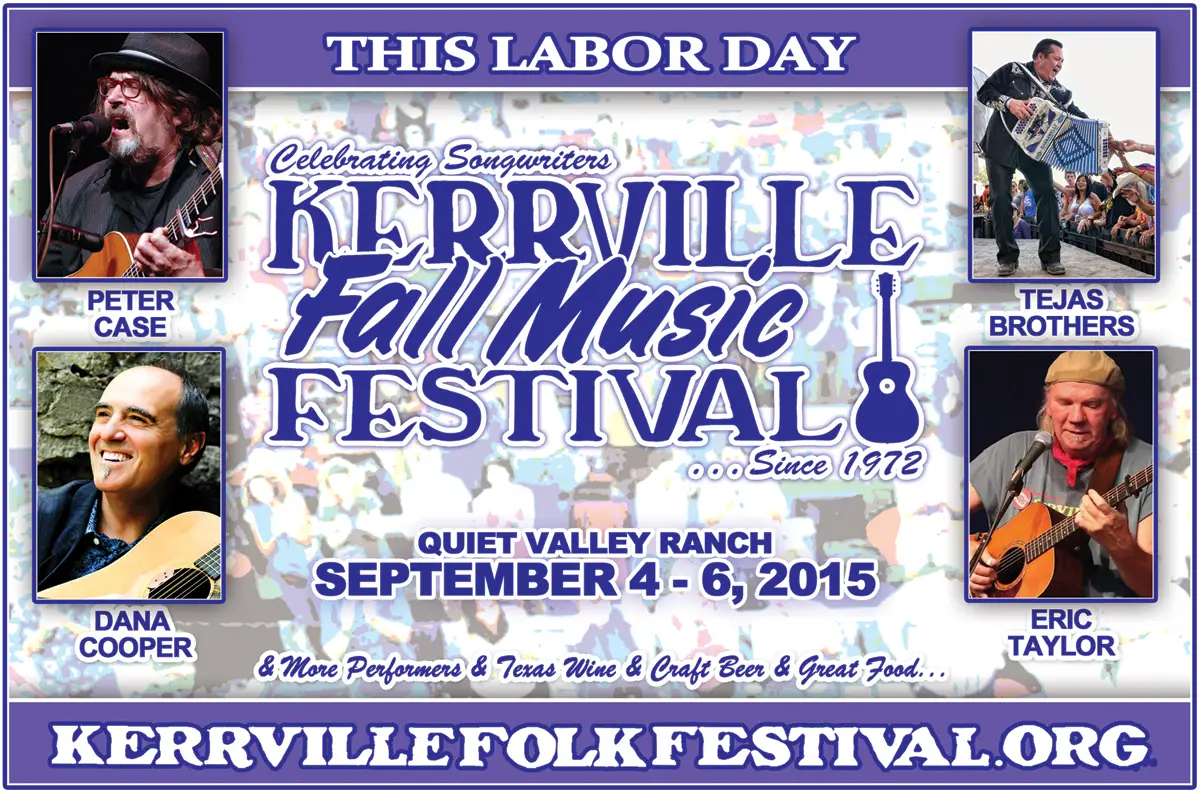 Kerrville Fall Music Festival Announces 2015 Lineup
