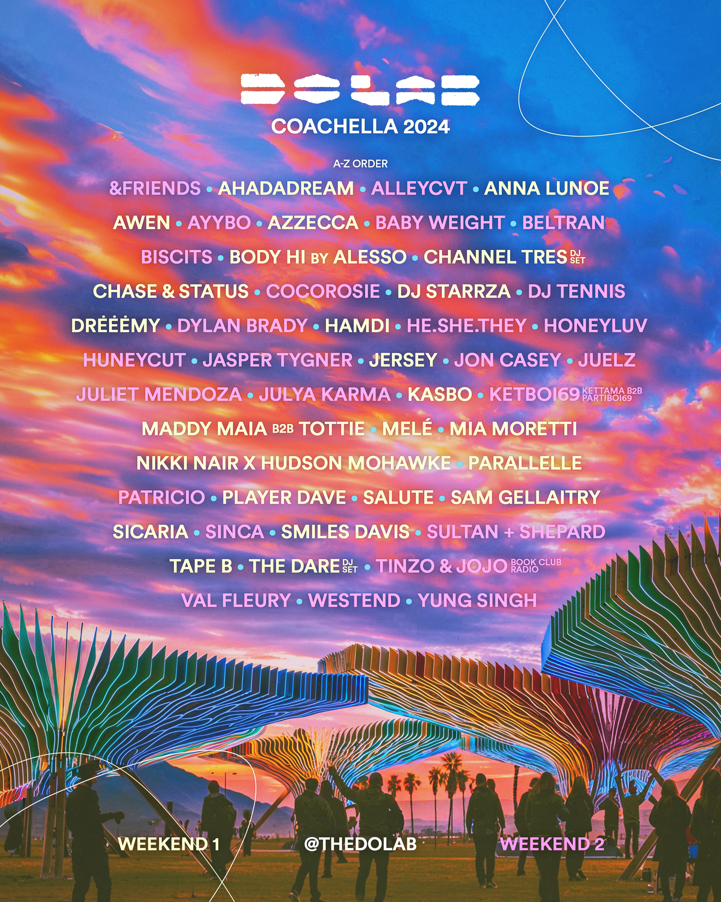 Do LaB Announces Artist Lineup for 2024 Stage at Coachella Valley Music and Arts Festival