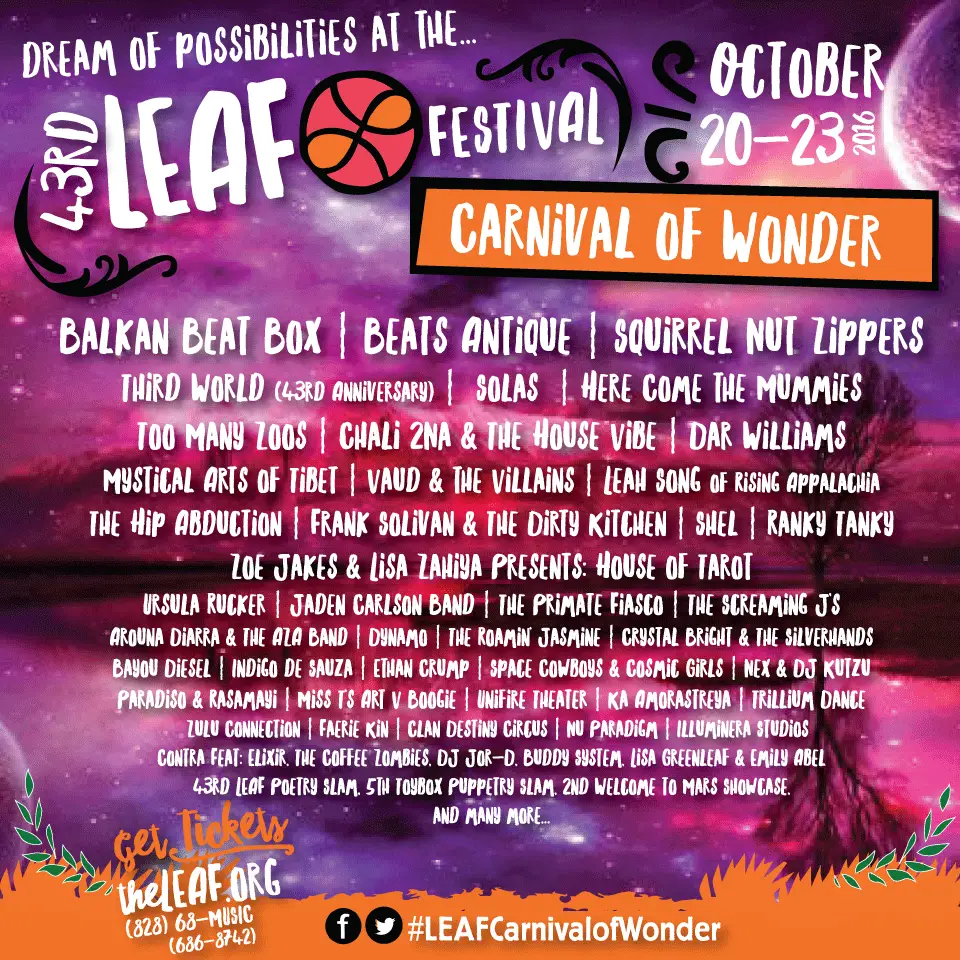 Leaf Festival Announces 2016 Lineup
