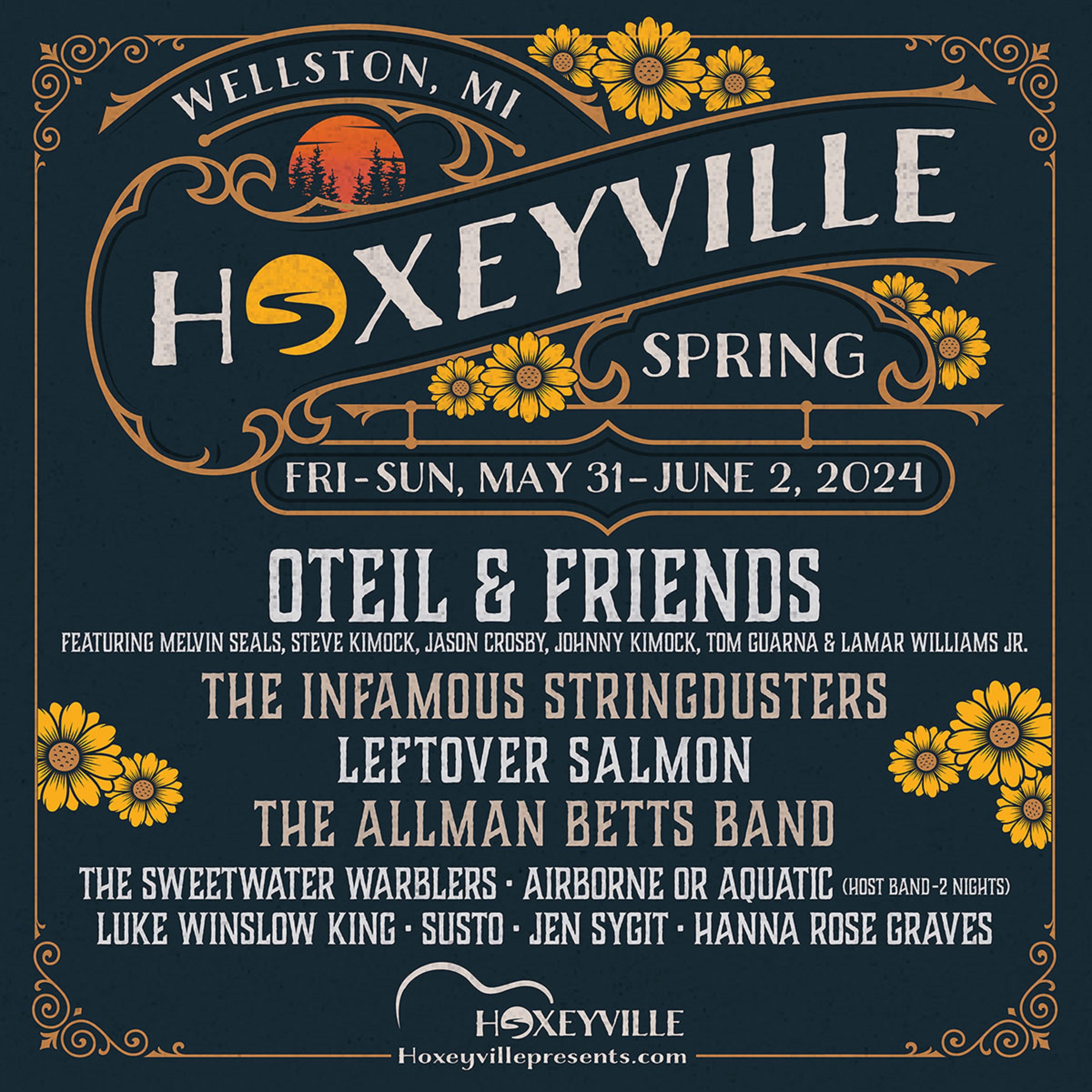 Announcing ‘Hoxeyville Spring’ Featuring Oteil & Friends, The Infamous Stringdusters, Leftover Salmon & More May 31 - June 2