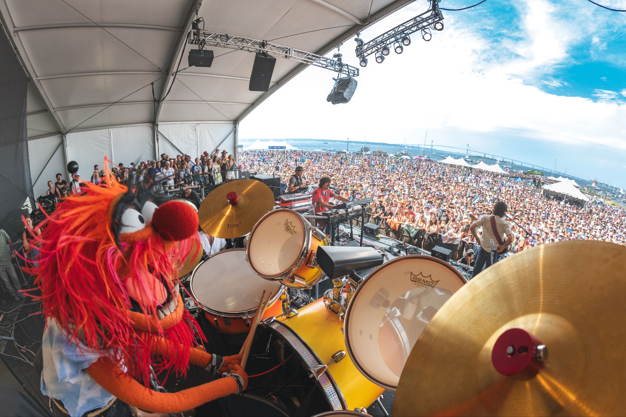 GOOSE WELCOMES THE MUPPETS’ ANIMAL FOR AN UNFORGETTABLE SIT-IN AT NEWPORT FOLK FESTIVAL