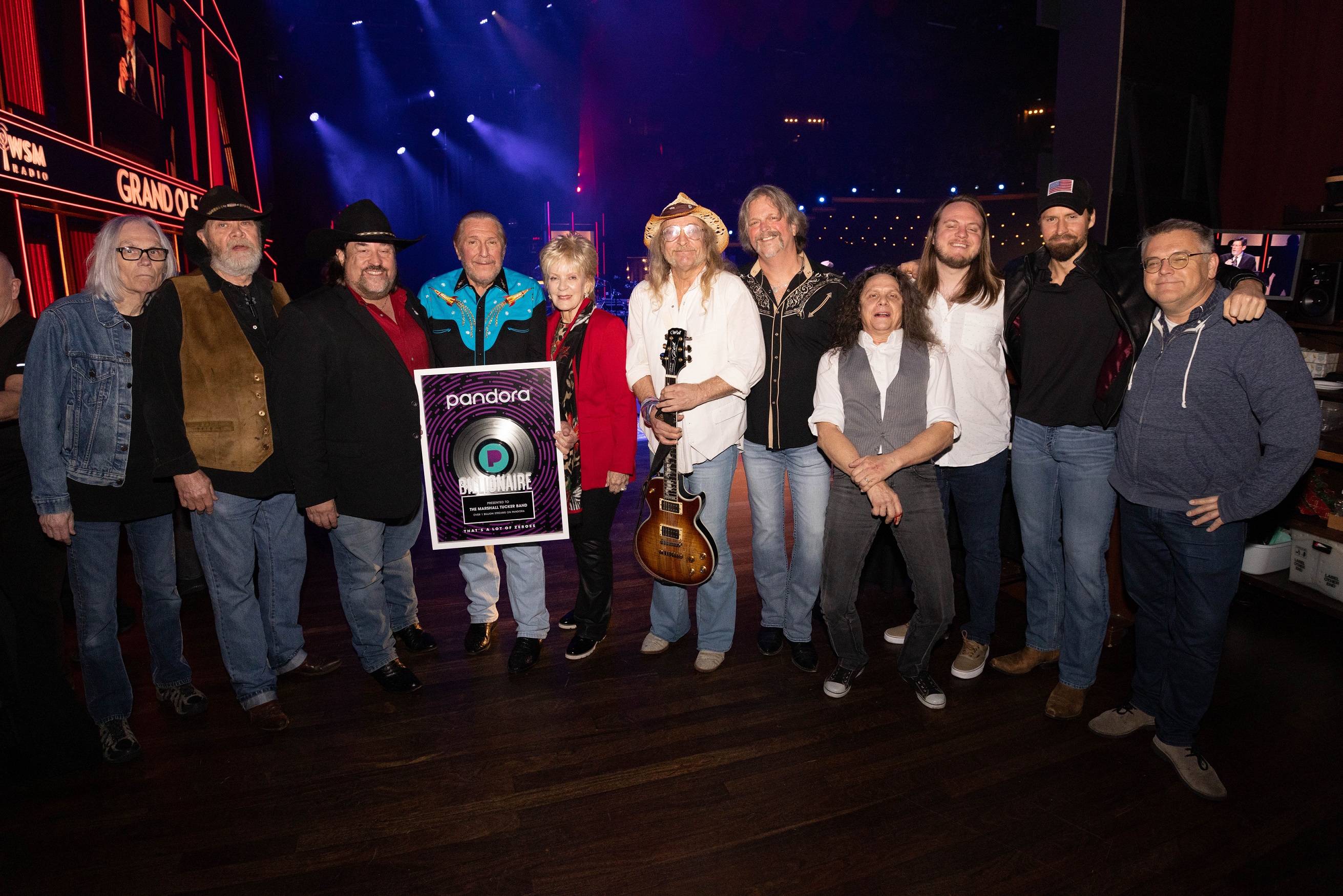The Marshall Tucker Band Awarded Pandora Billionaires Plaque