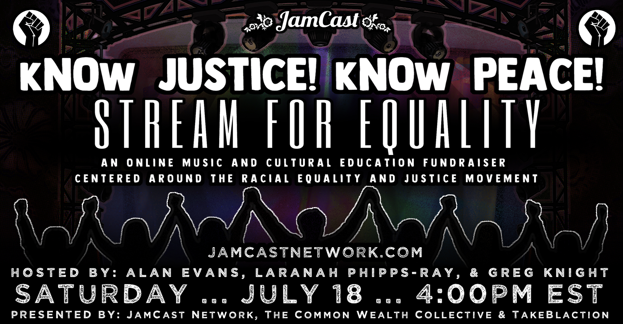 JamCast Presents: kNOw Justice! kNOw Peace! Stream for Equality