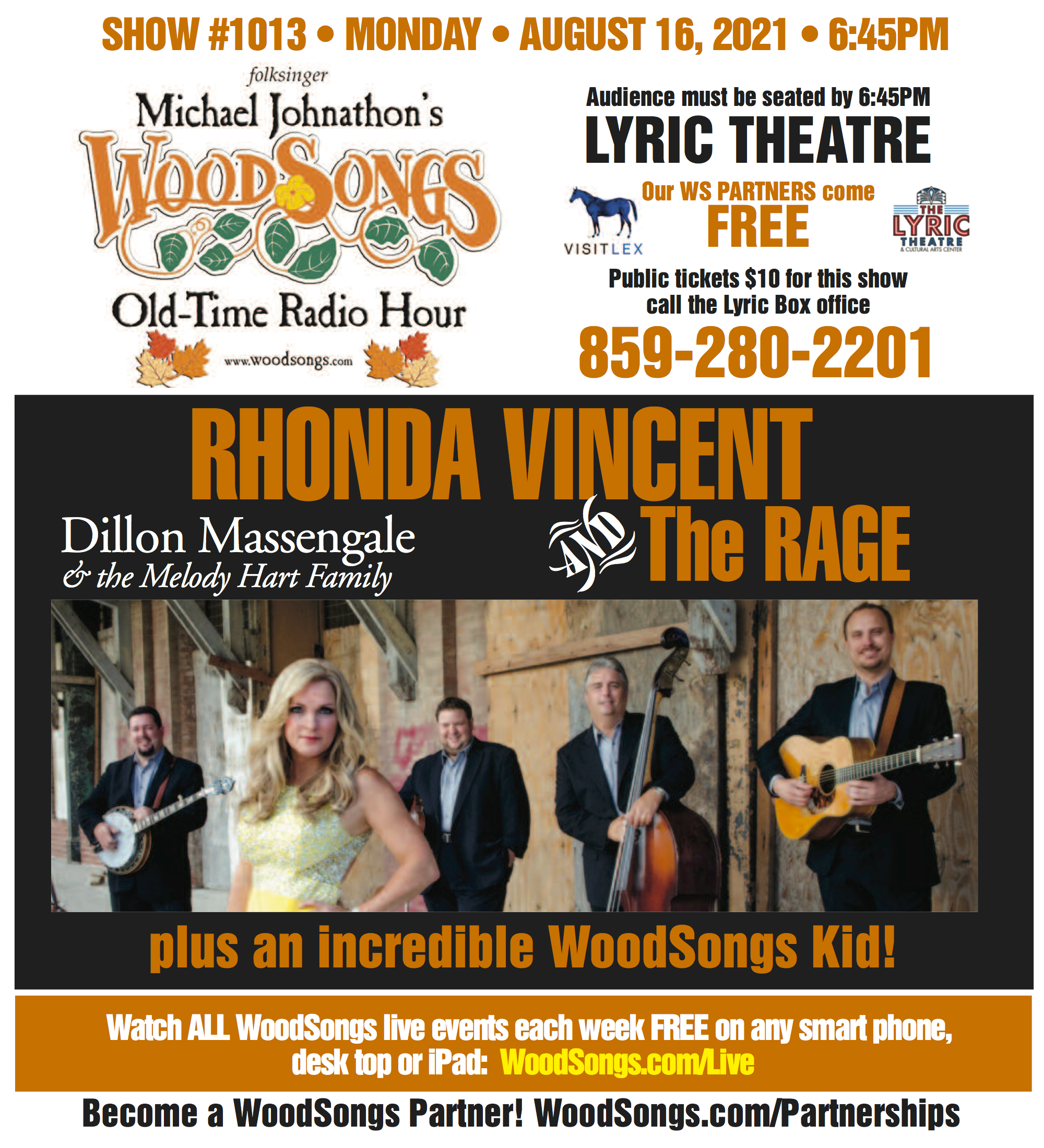 WoodSongs Old Time Radio Hour Kicks Off New Season In August With Reining Bluegrass Queen Rhonda Vincent & The Rage