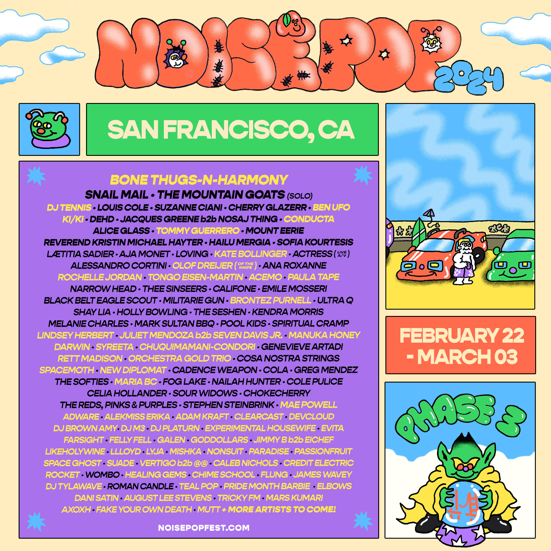 NOISE POP FESTIVAL ANNOUNCES FINAL MUSIC ADDITIONS TO 2024 LINEUP