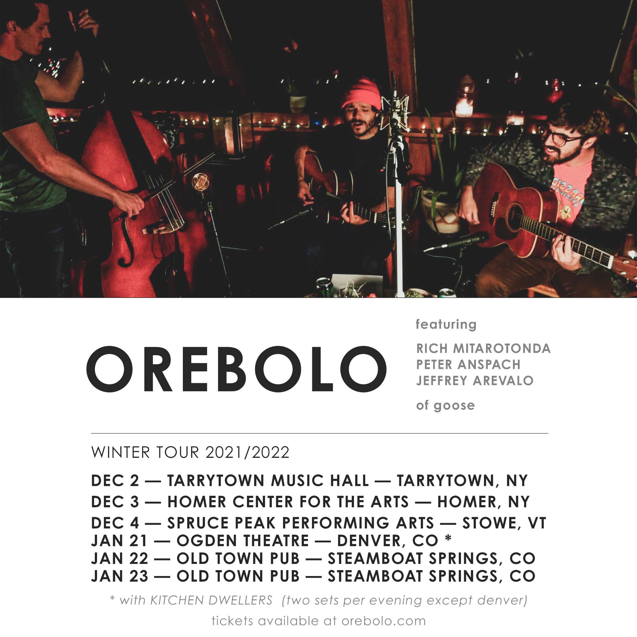 Orebolo (Featuring Members of Goose) Announces Winter Tour Dates in the Northeast & Colorado