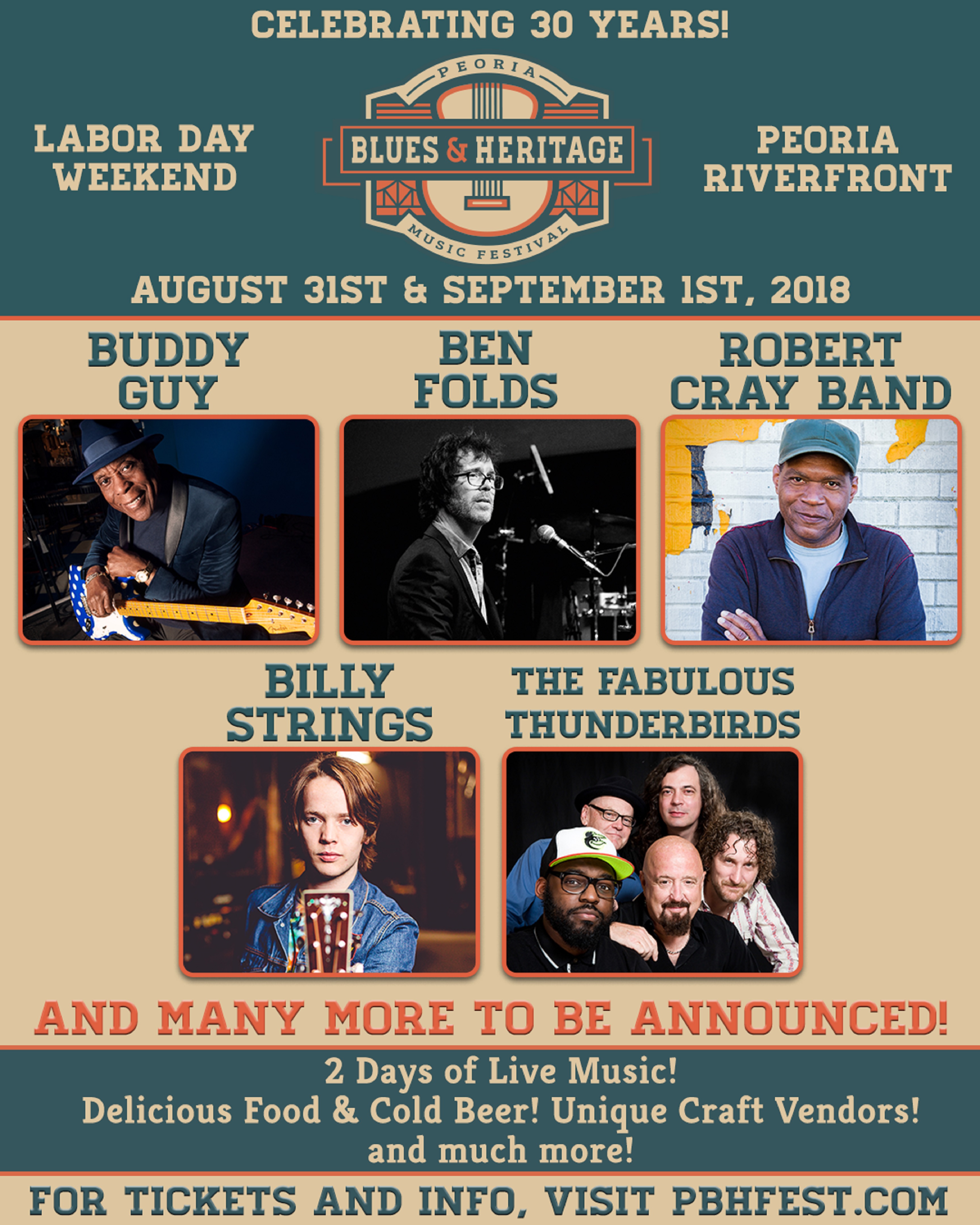 Peoria Blues & Heritage Music Festival 2018 Initial Lineup | Grateful Web