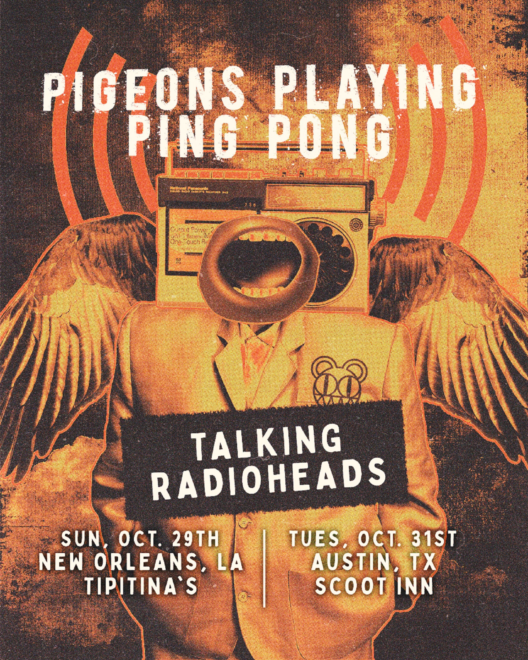 PIGEONS PLAYING PING PONG ANNOUNCES “TALKING RADIOHEADS” HALLOWEEN THEME