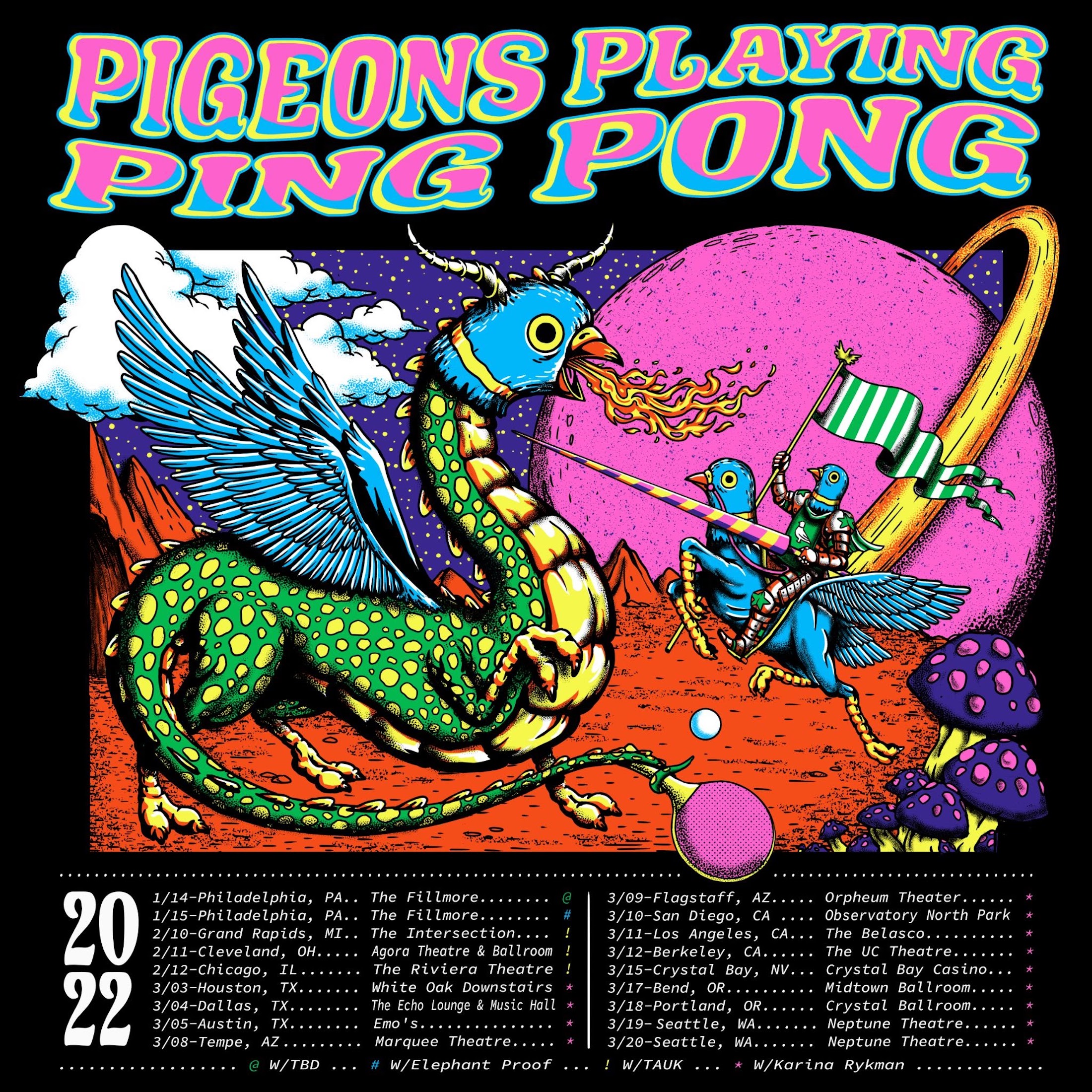 Pigeons Playing Ping Pong Announces Winter 2022 Tour Dates 