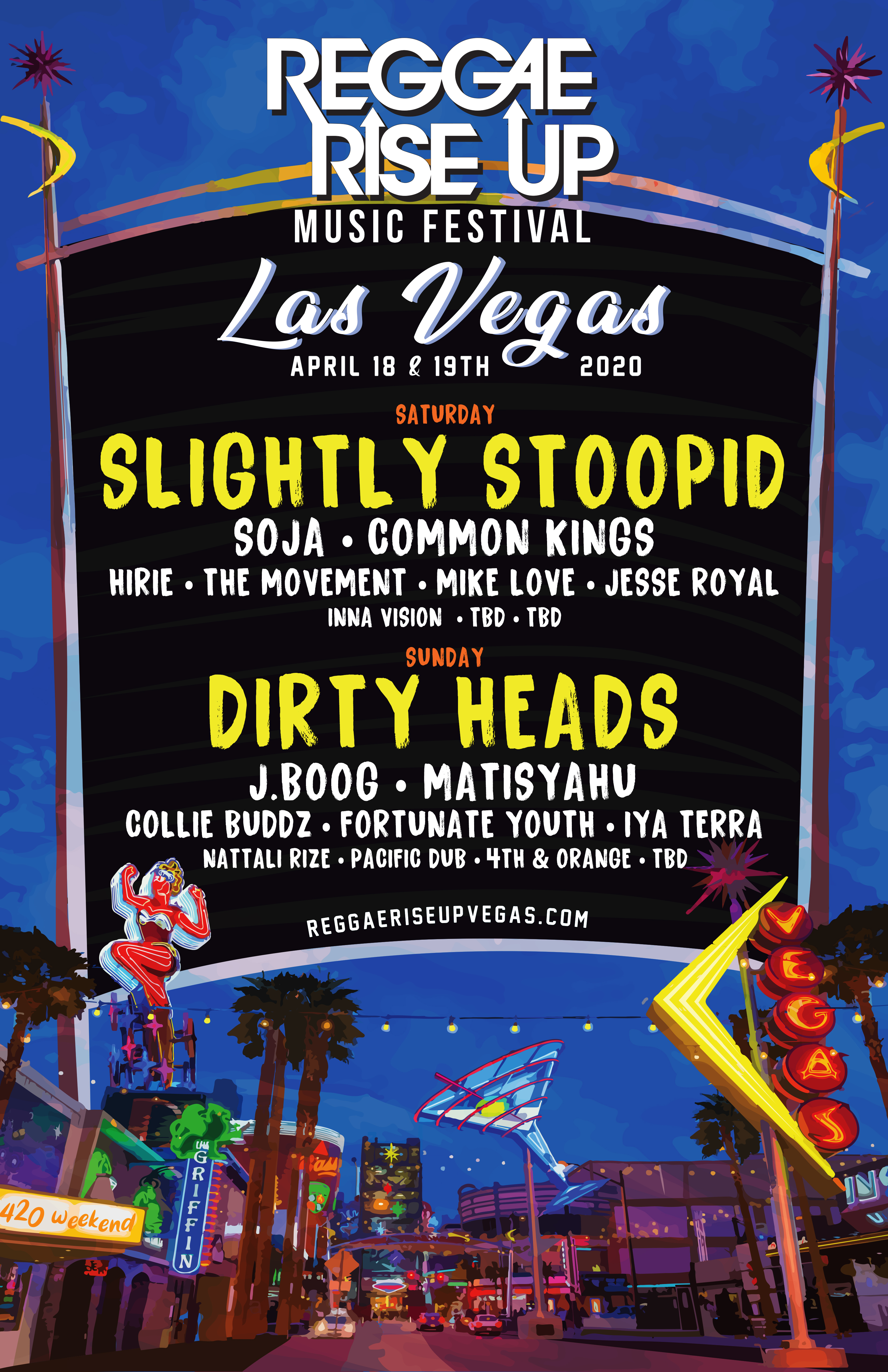 Reggae Rise Up Releases Full Artist Lineup for 2020 Vegas Festival