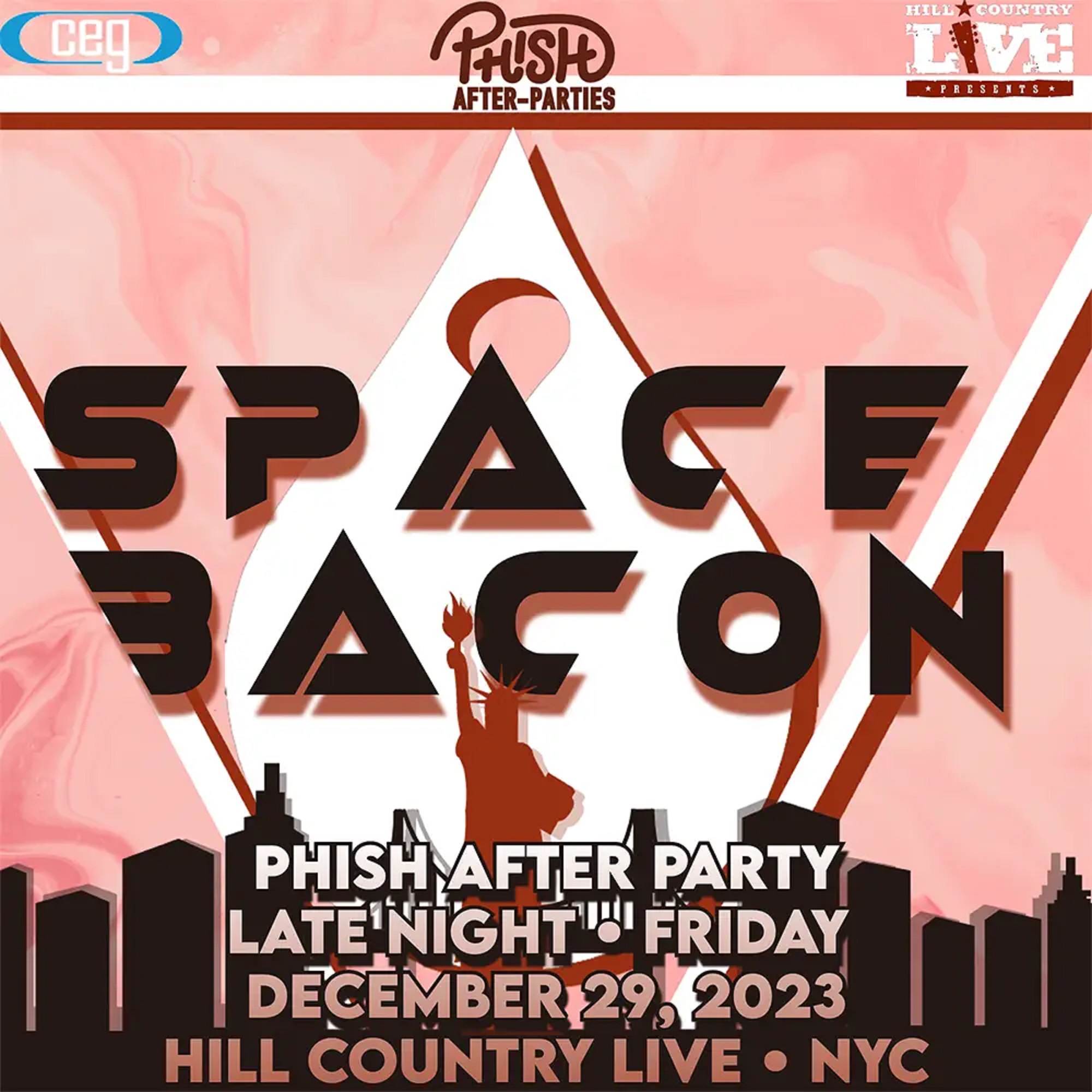 Space Bacon will bring thier signature sizzle to Hill Country BBQ for A Phish After Party
