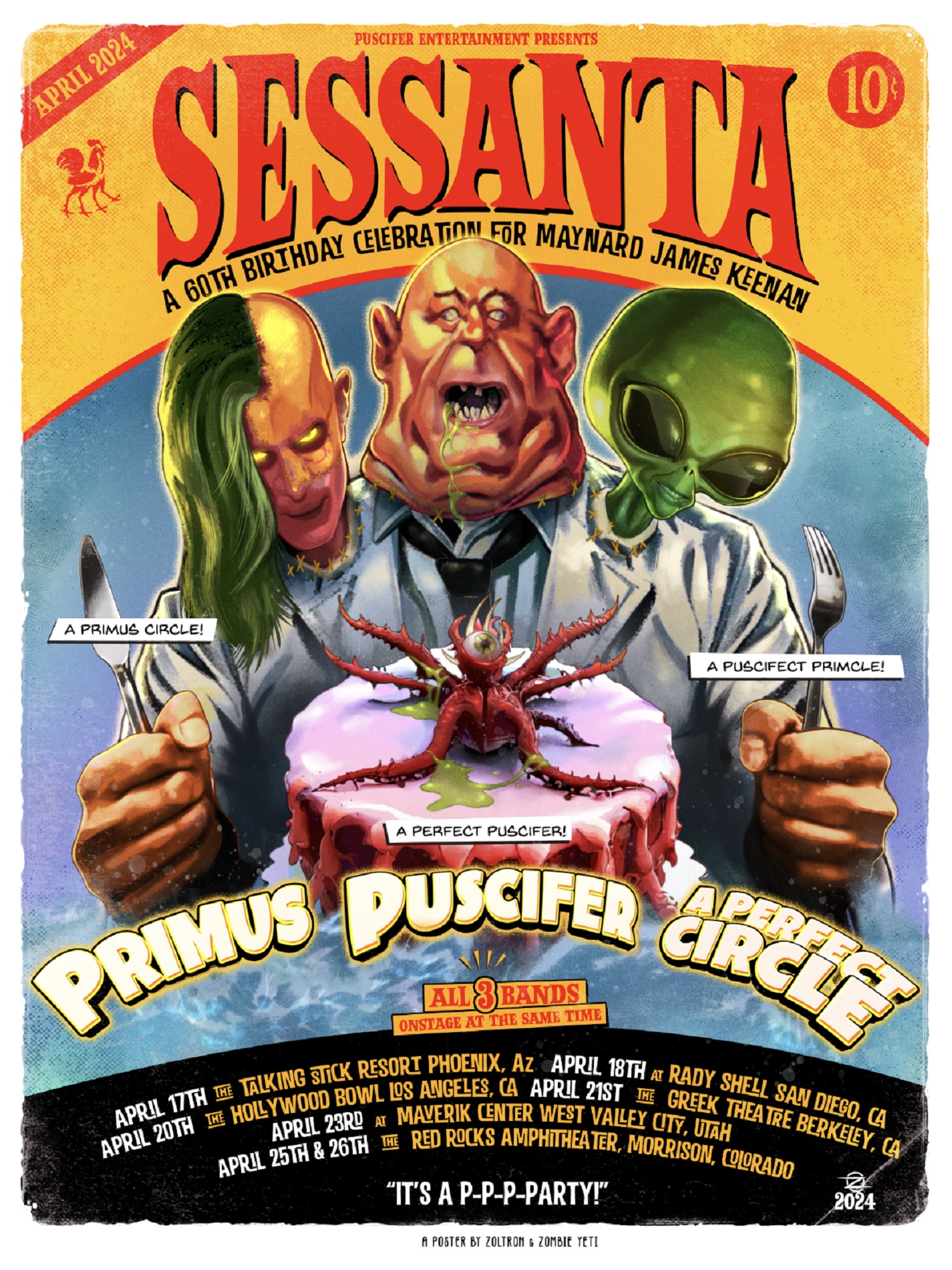 SESSANTA ft. PRIMUS, PUSCIFER, and A PERFECT CIRCLE live Grateful Web