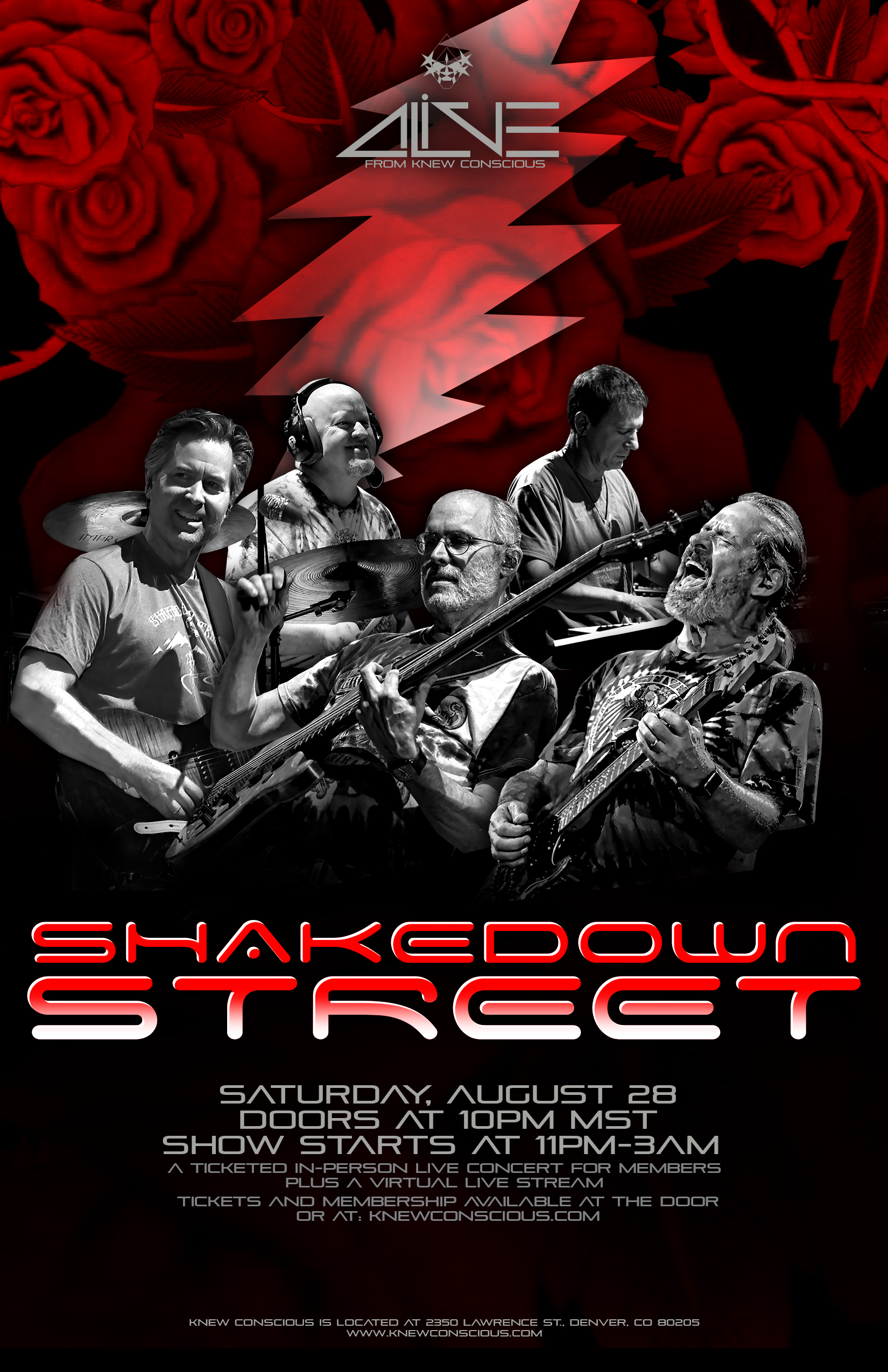 SHAKEDOWN STREET TO PERFORM AT KNEW CONSCIOUS ON AUGUST 28TH