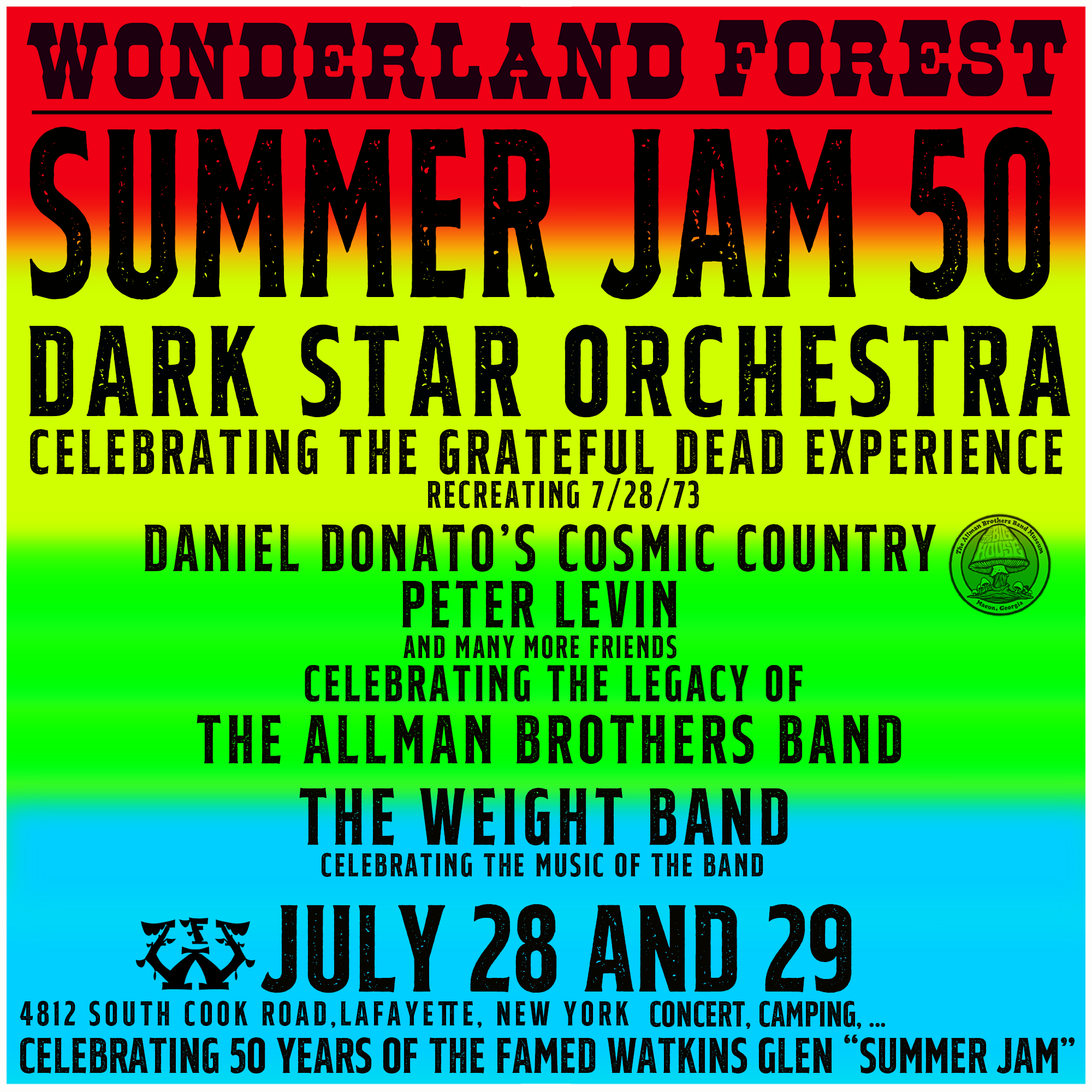 Introducing ‘Summer Jam 50’ As The Inaugural Event at Wonderland Forest July 28 & 29