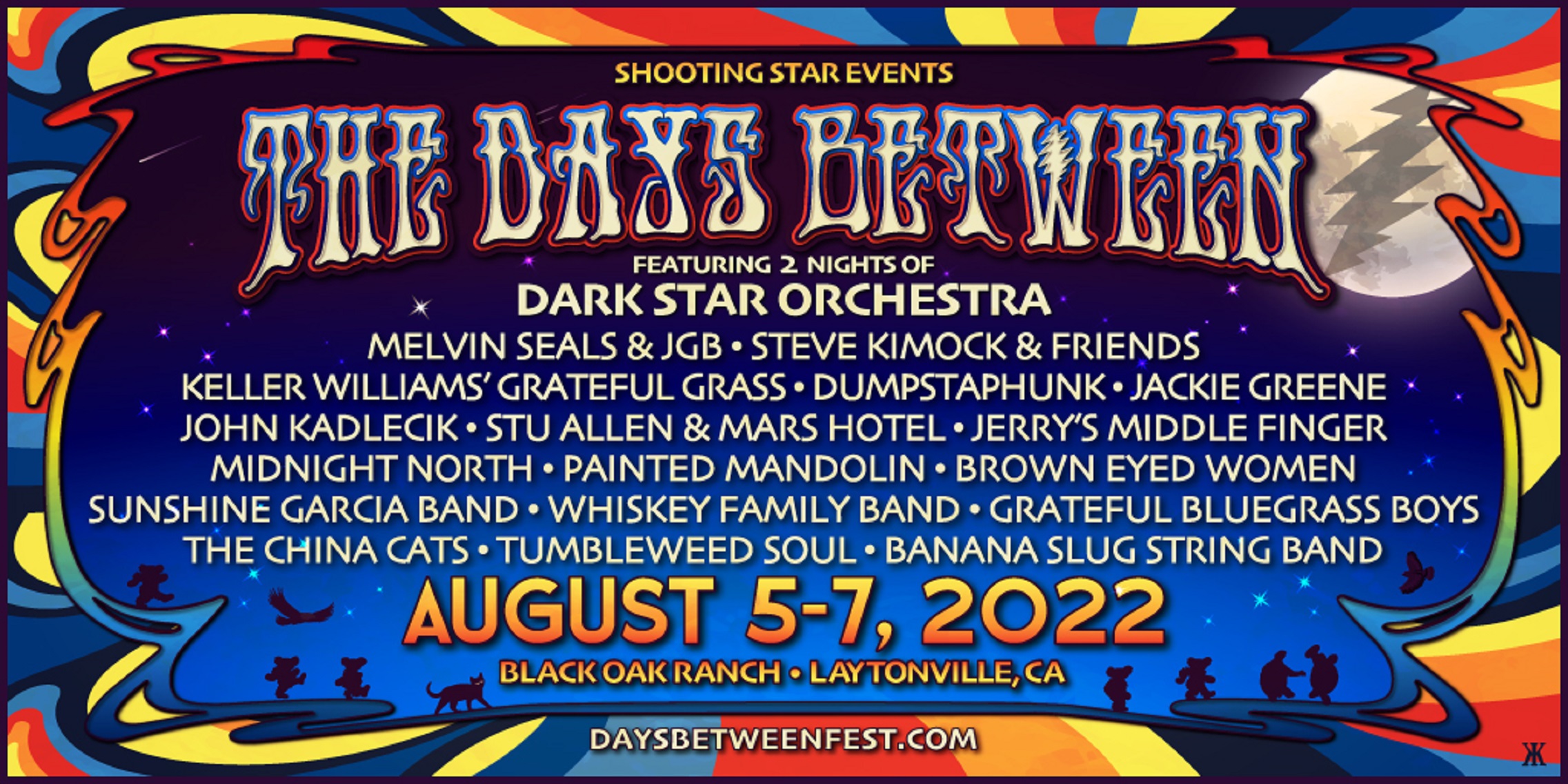 The Days Between festival - Aug 5-7 2022, Black Oak Ranch, Laytonville California