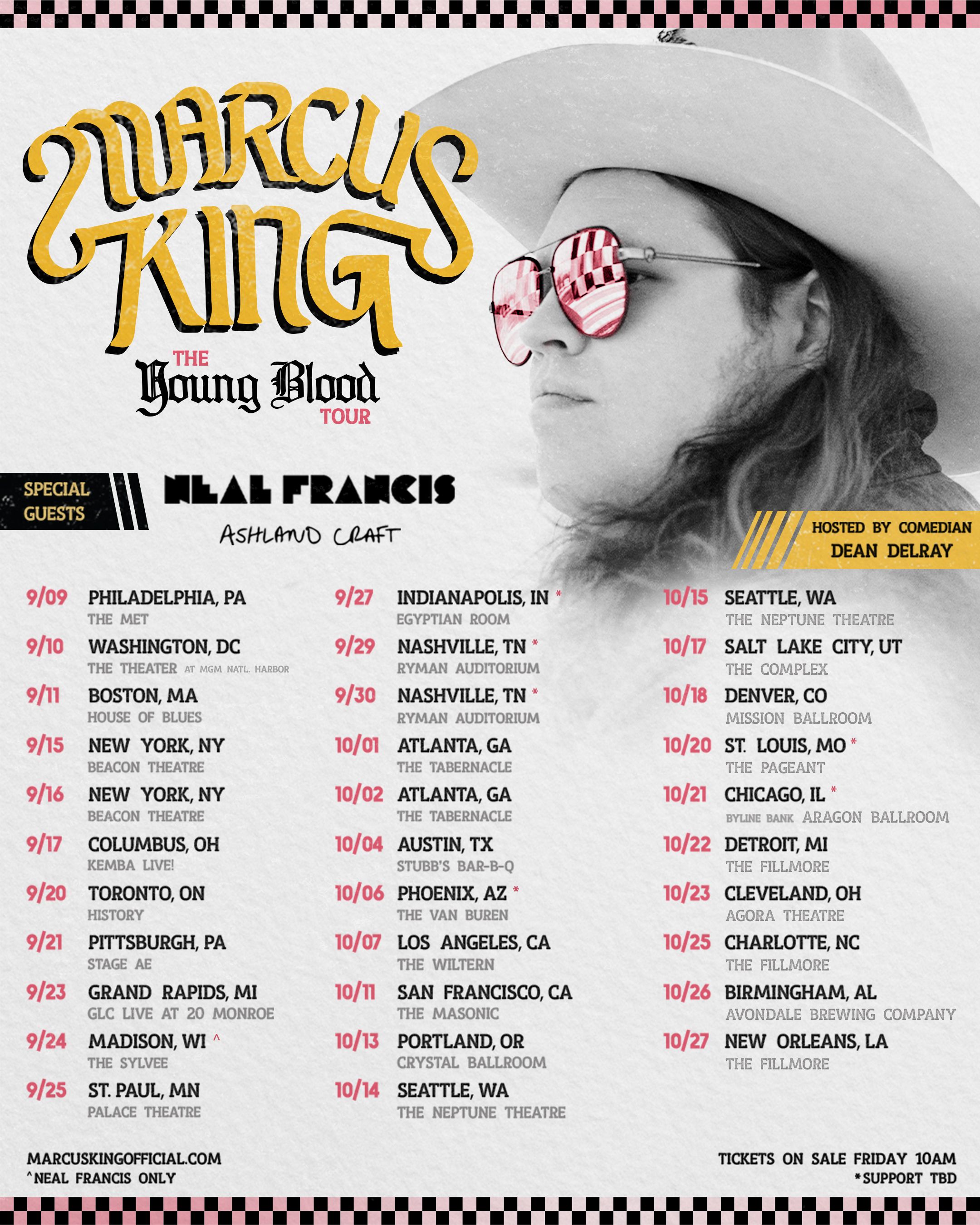 MARCUS KING ANNOUNCES HEADLINE SEPTEMBER-OCTOBER 2022 TOUR