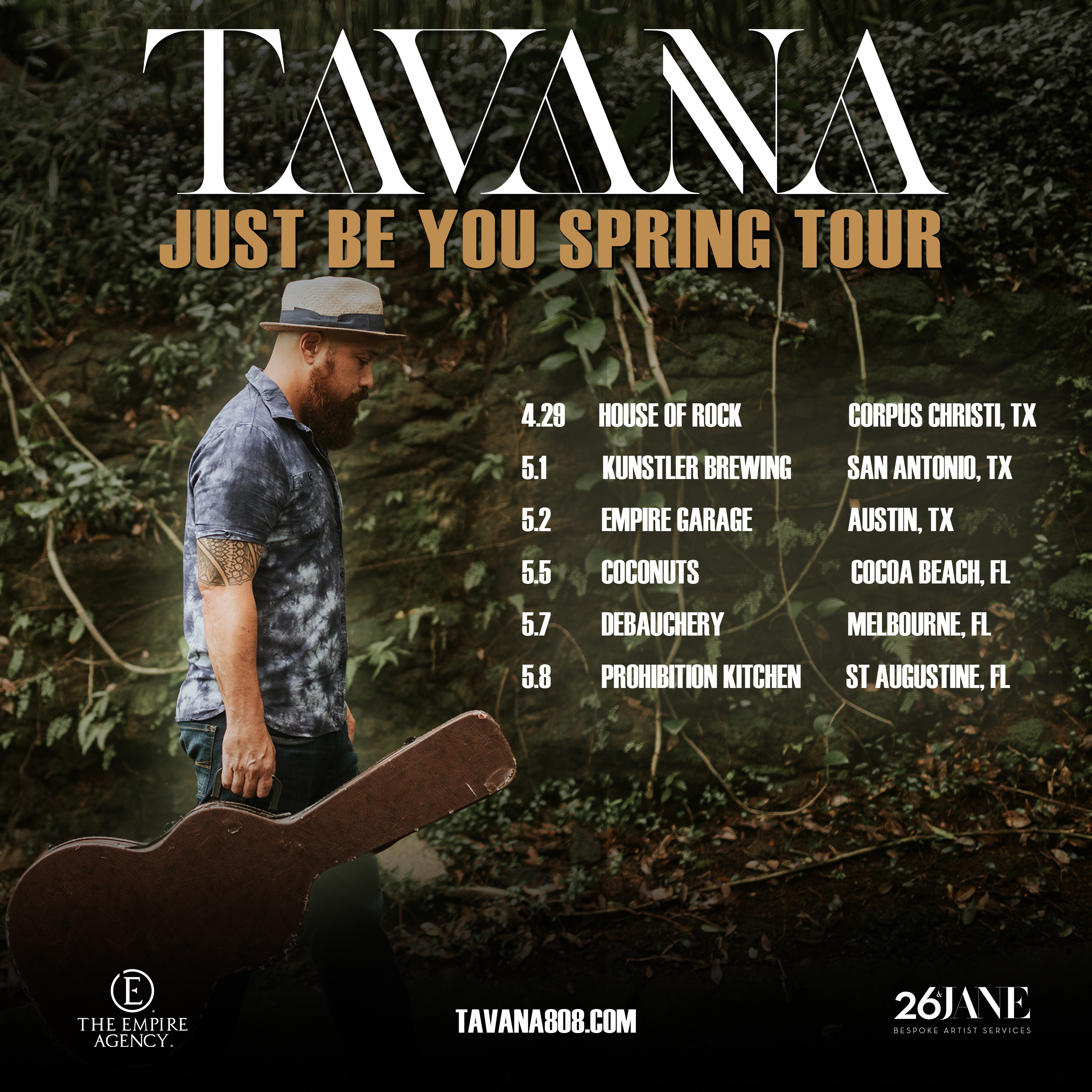 Hawaii Artist Tavana Announces Spring 2021 Tour