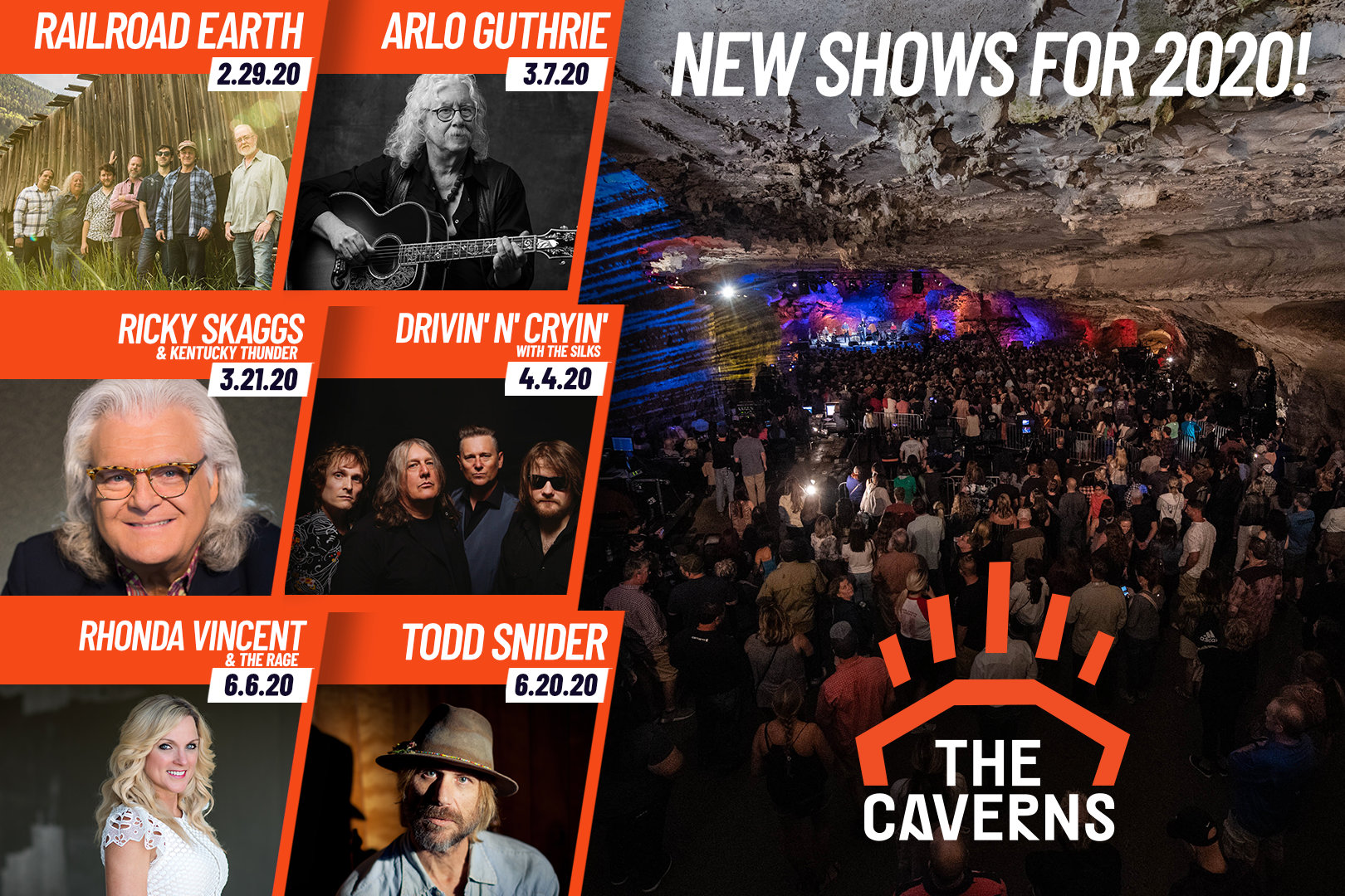 The Caverns Announces Five New Shows for 2020