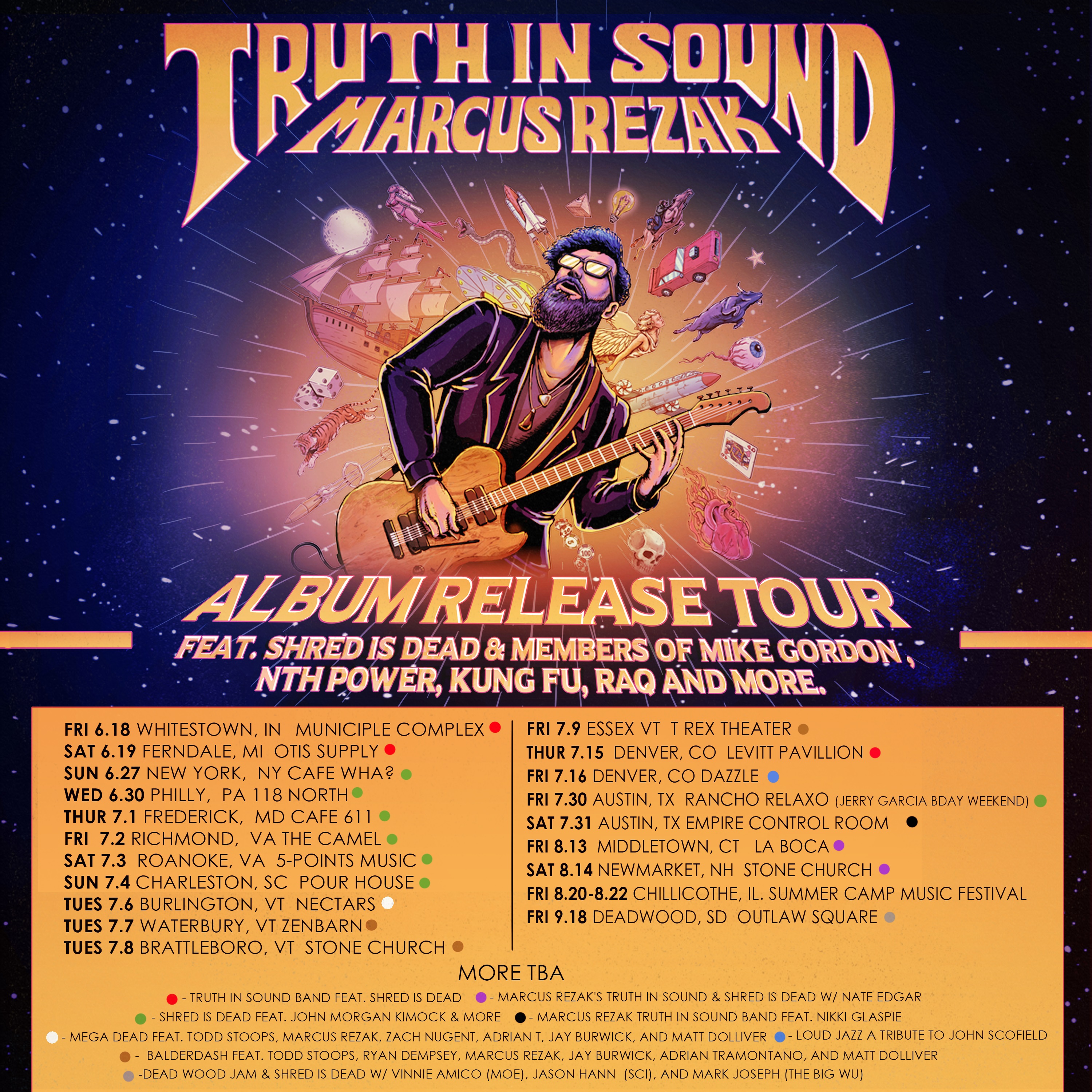 MARCUS REZAK ANNOUNCES ‘TRUTH IN SOUND’ TOUR IN SUPPORT OF NEW EP FEATURING MEMBERS OF TREY ANASTASIO BAND