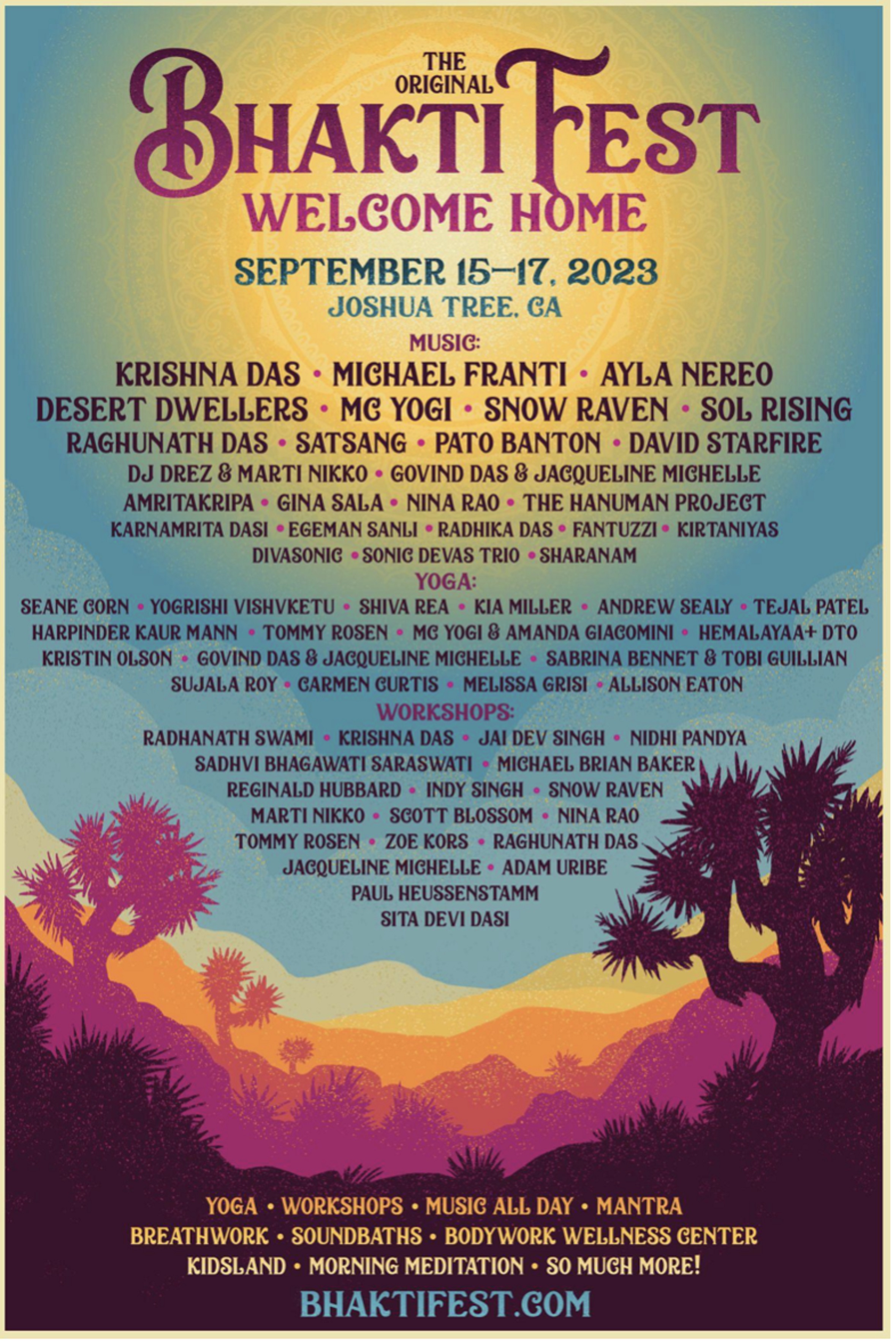 Transformational Festival BHAKTI FEST Returns to Joshua Tree September