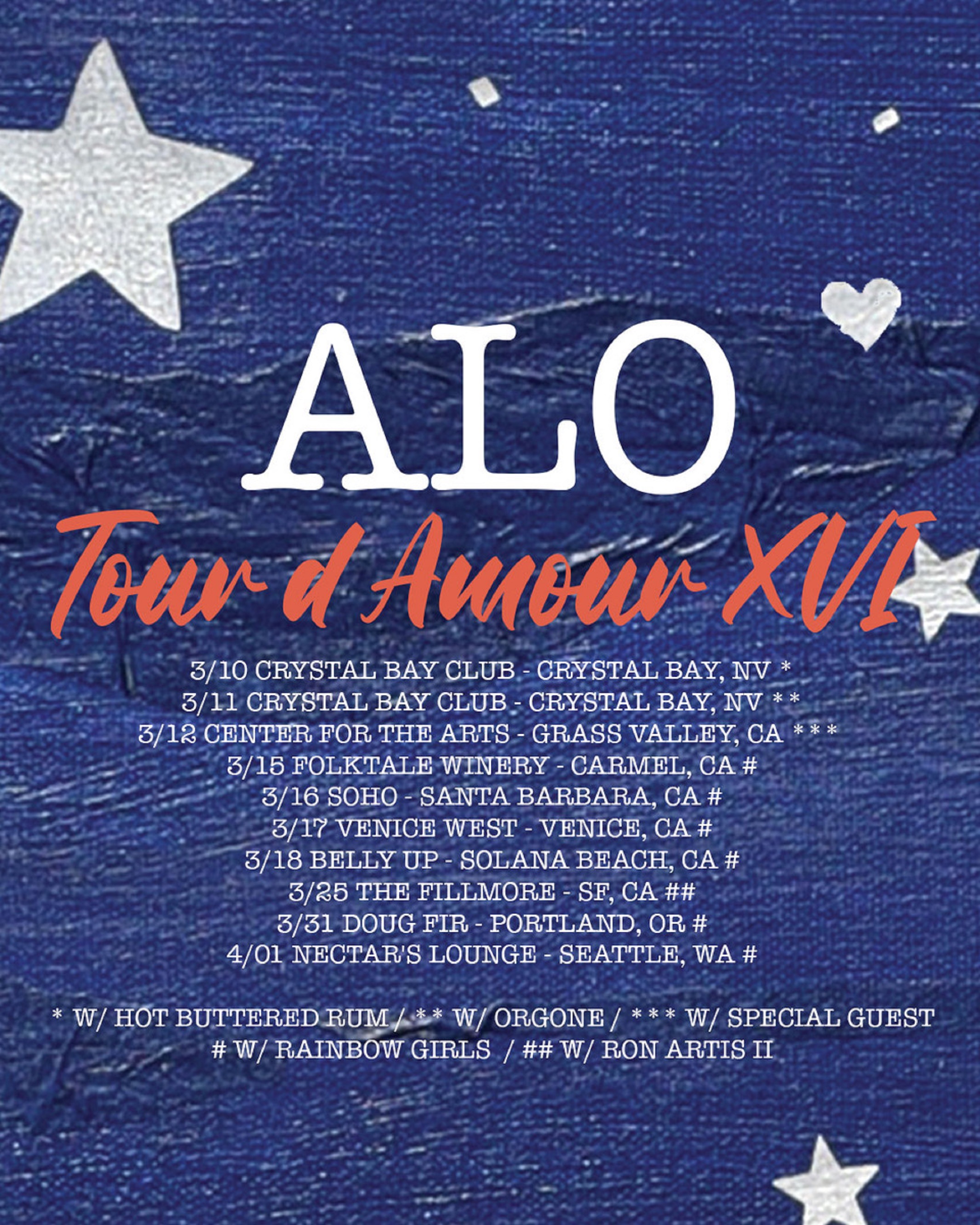 ALO Announces Tour D'Amour XVI Shows