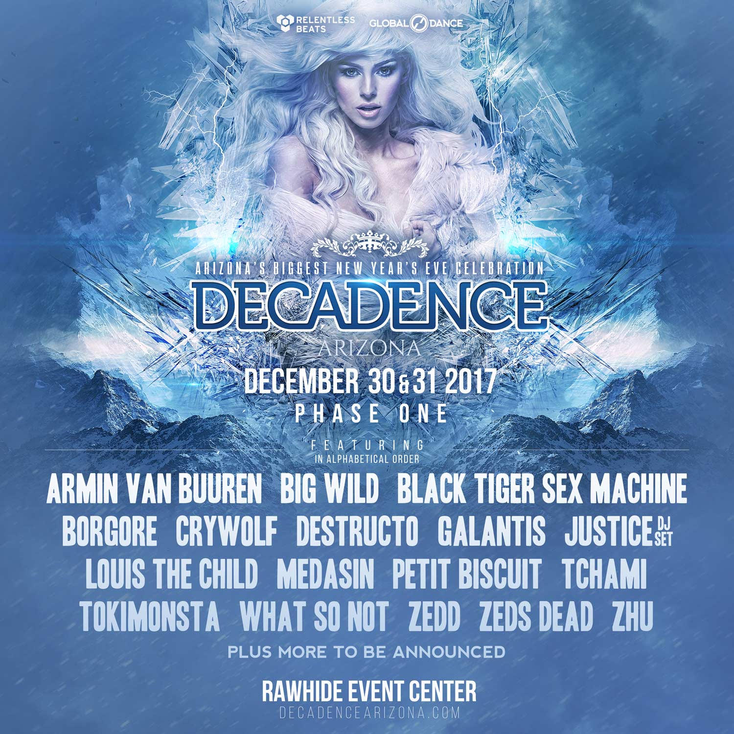 RELENTLESS BEATS ANNOUNCES PHASE ONE LINEUP F