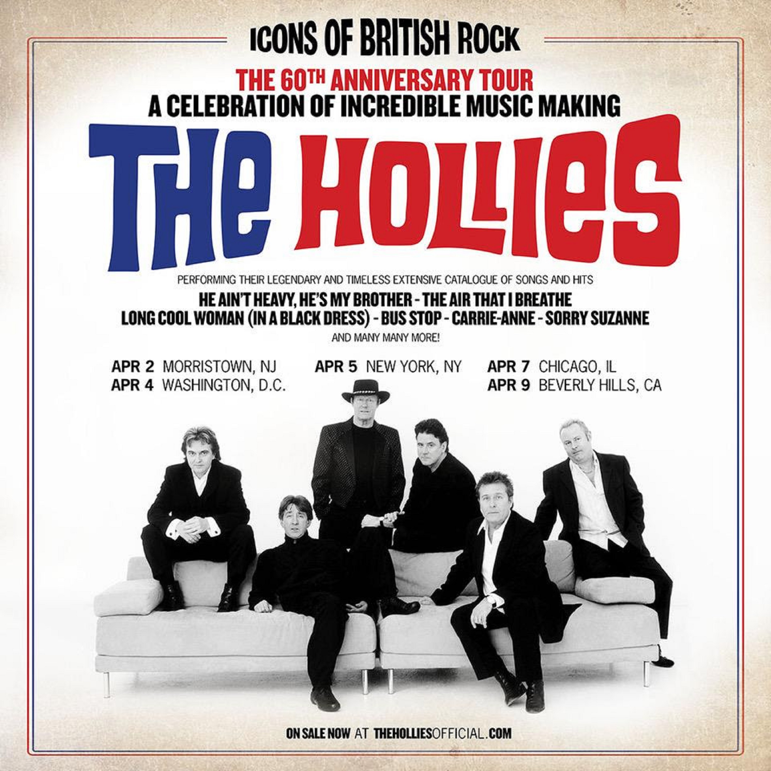 the hollies the 60th anniversary tour 2022