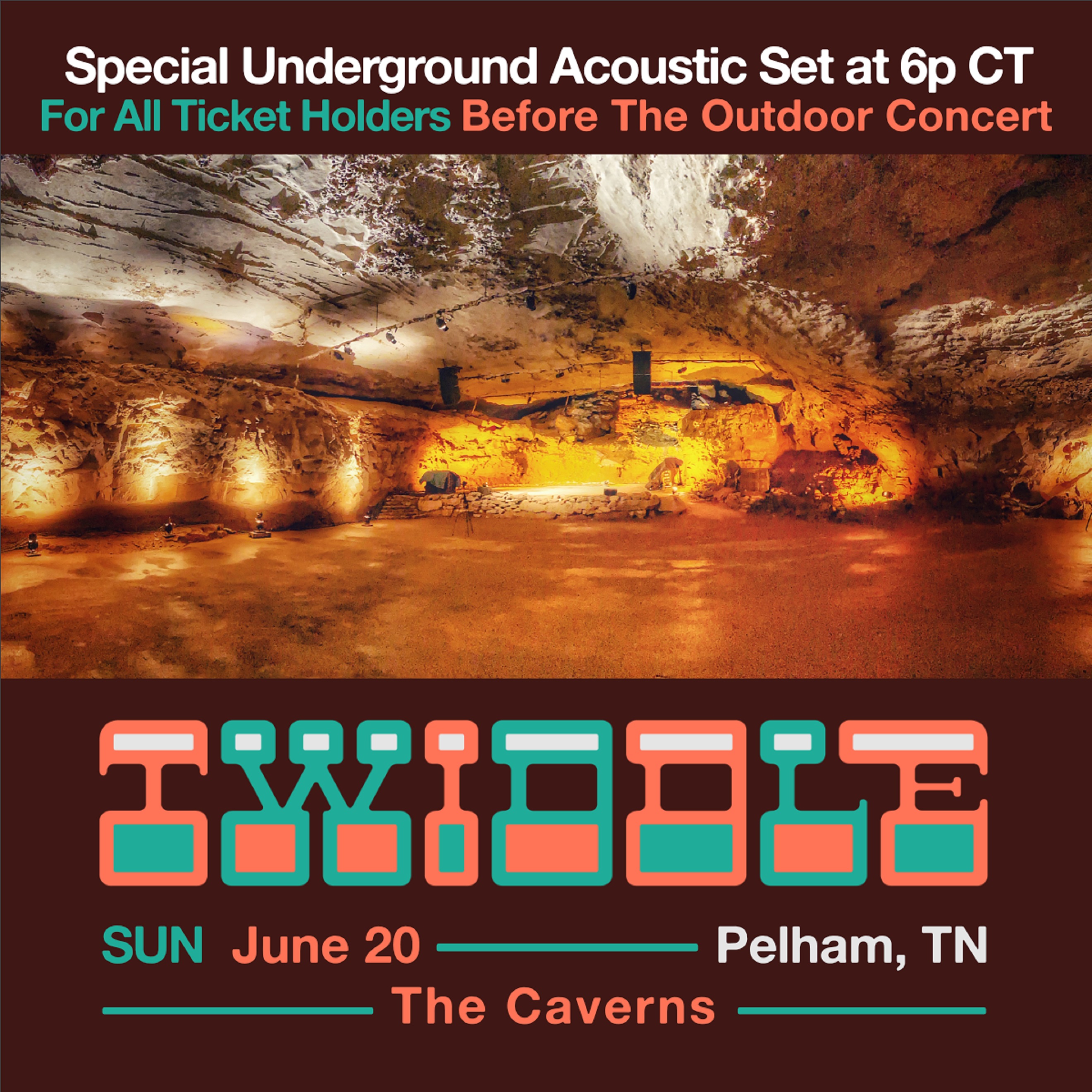 The Caverns Officially Reopens Its Subterranean Concert Hall with Twiddle, June 20th