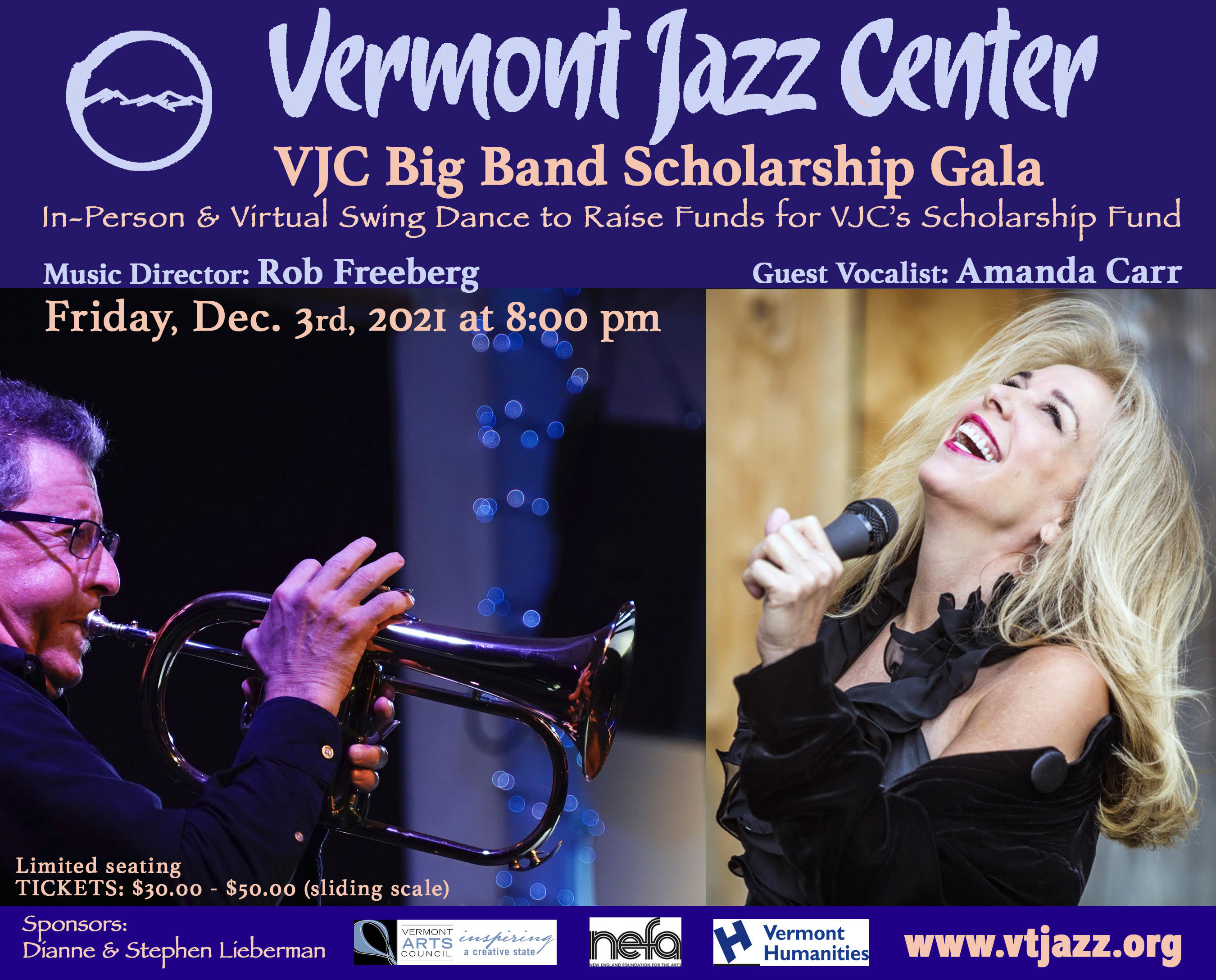 Vermont Jazz Center: Big Band Scholarship Fundraiser