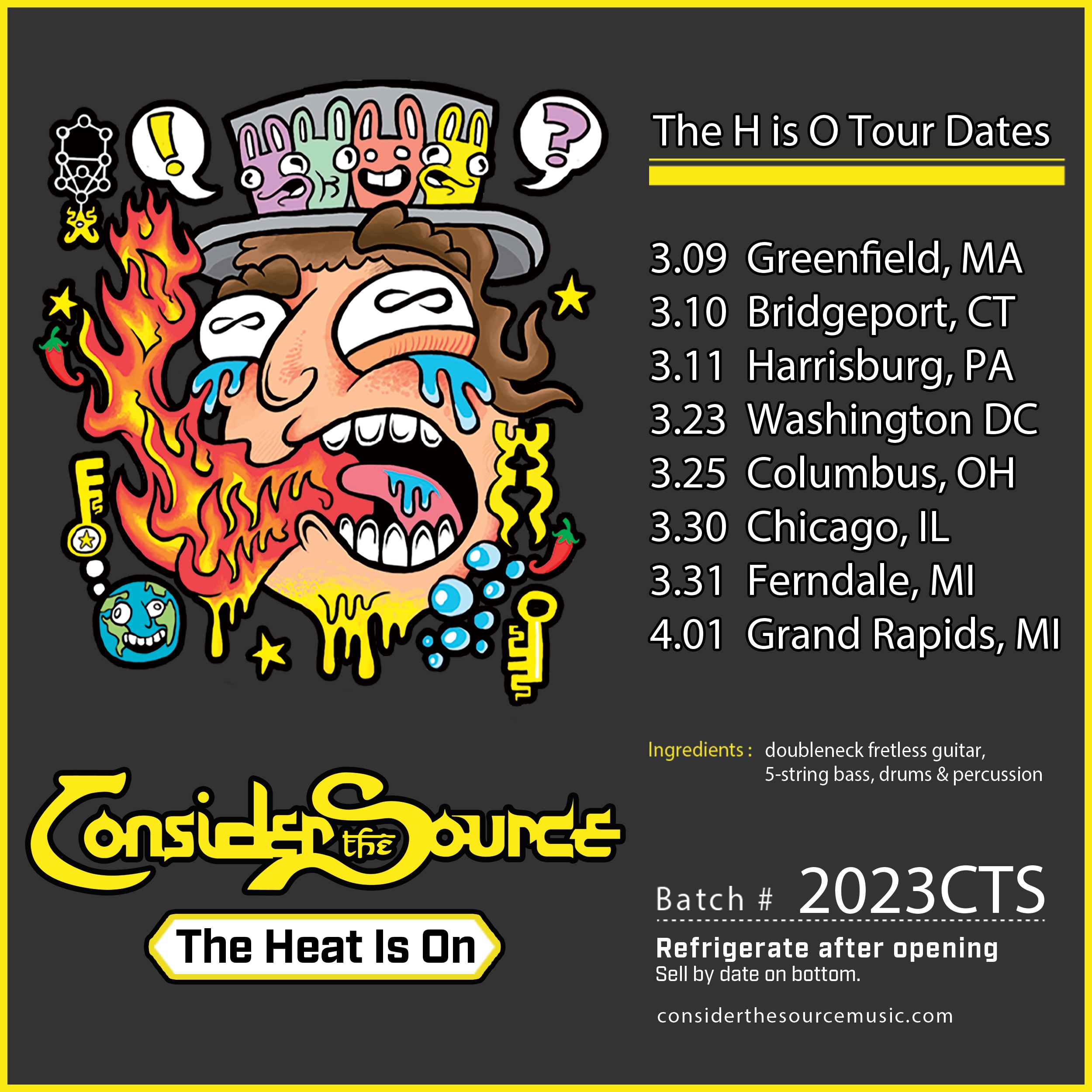 Consider the Source announce "The Heat is On" tour and drops LIVE ALBUM