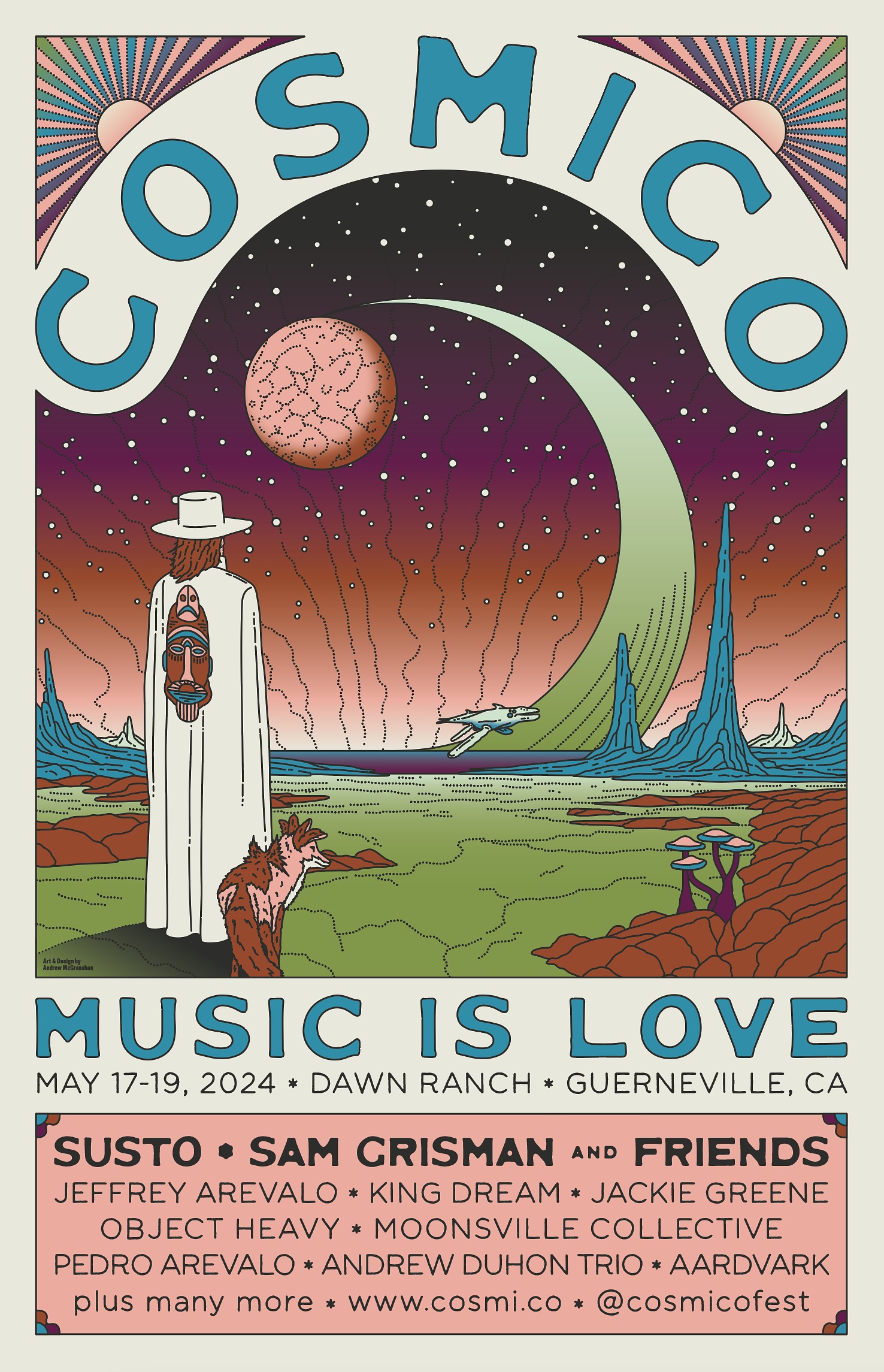 Announcing the 5th Annual Cosmico Music and Arts Festival | May 17- 19, 2024 at Dawn Ranch, Guerneville, CA